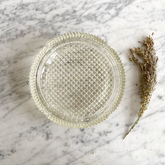 XL Vintage Glam Deco Glass Ashtray