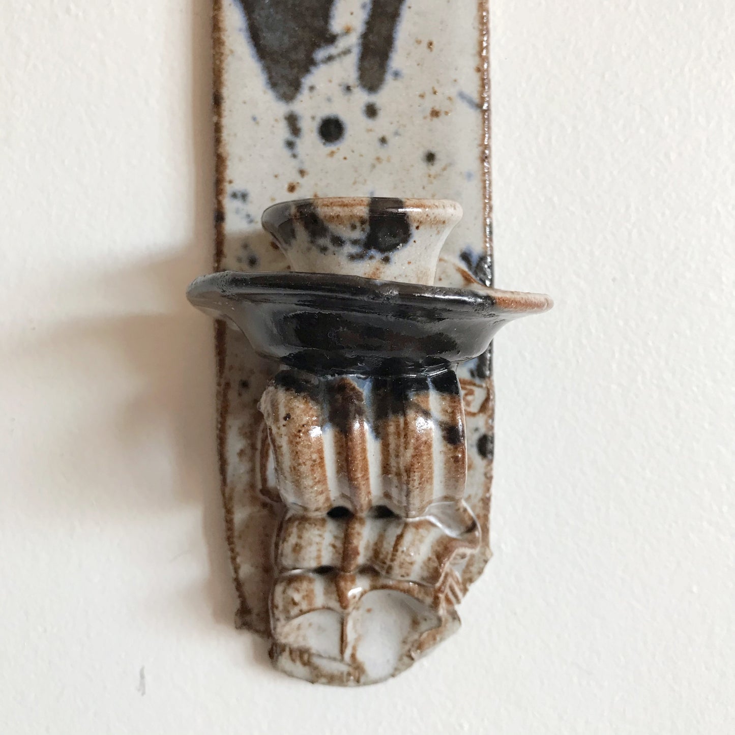 Handcrafted Stoneware Candle Sconce