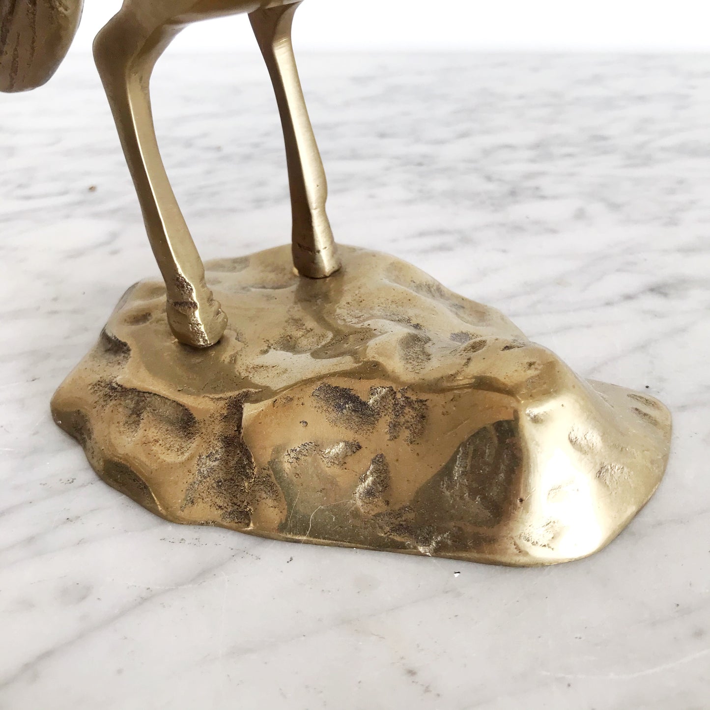 Large Vintage Brass Horse, 10”