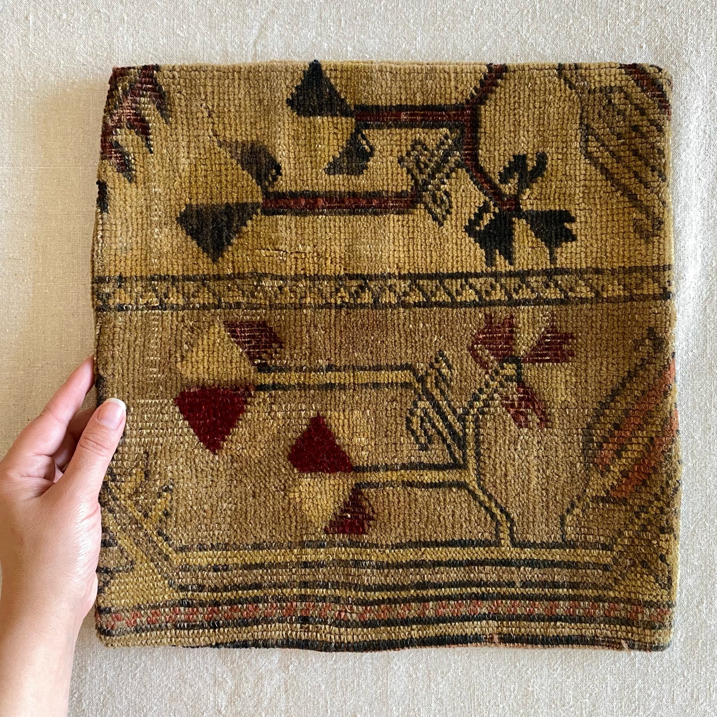 Hand-knotted Turkish Pillow Cover (14x14)