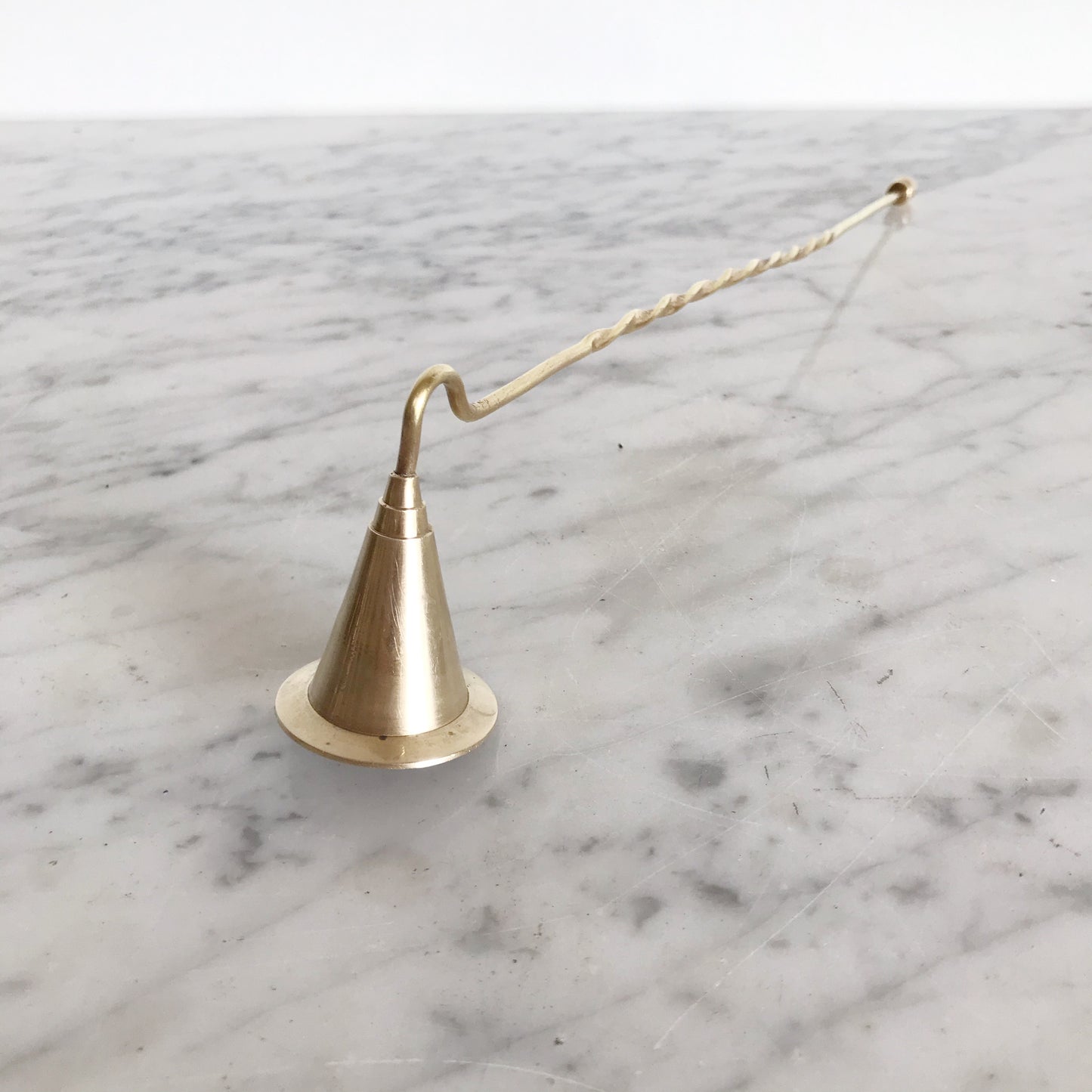 Vintage Brass Candle Snuffer, Triangular