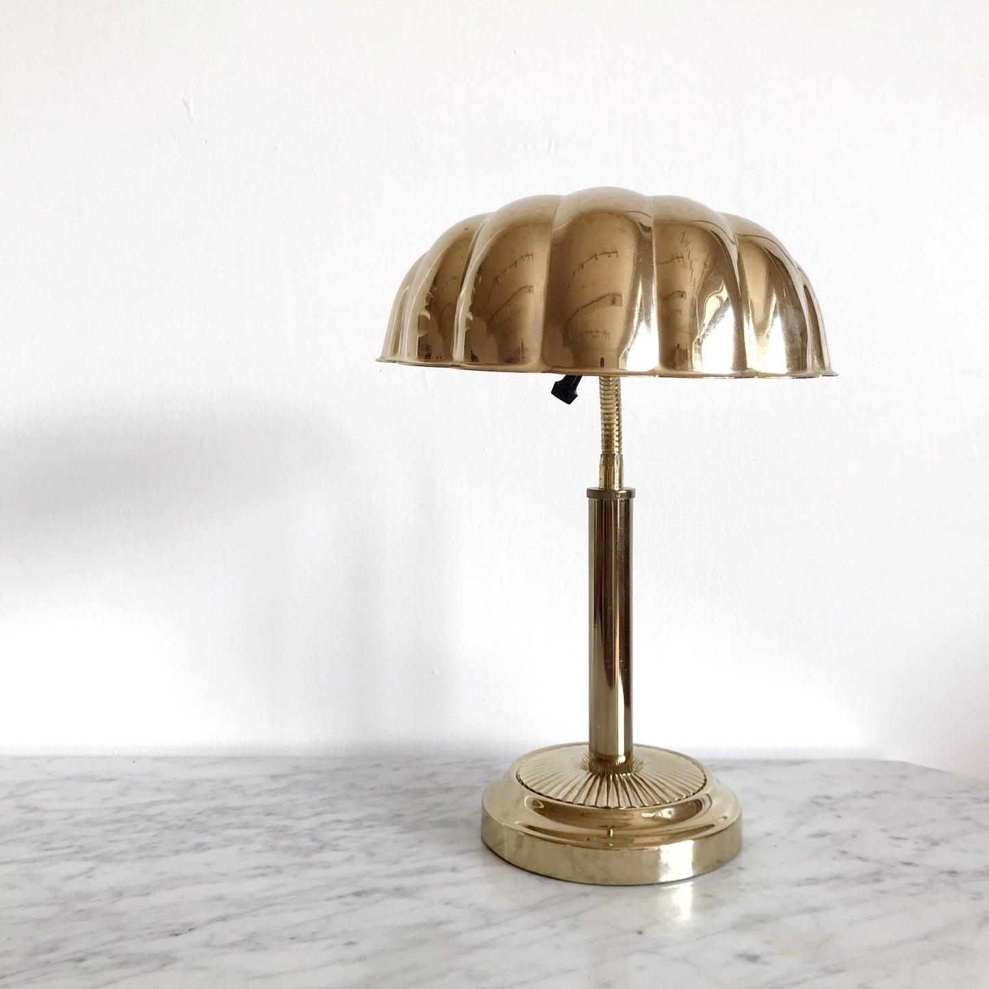 Vintage Brass Seashell Desk Lamp