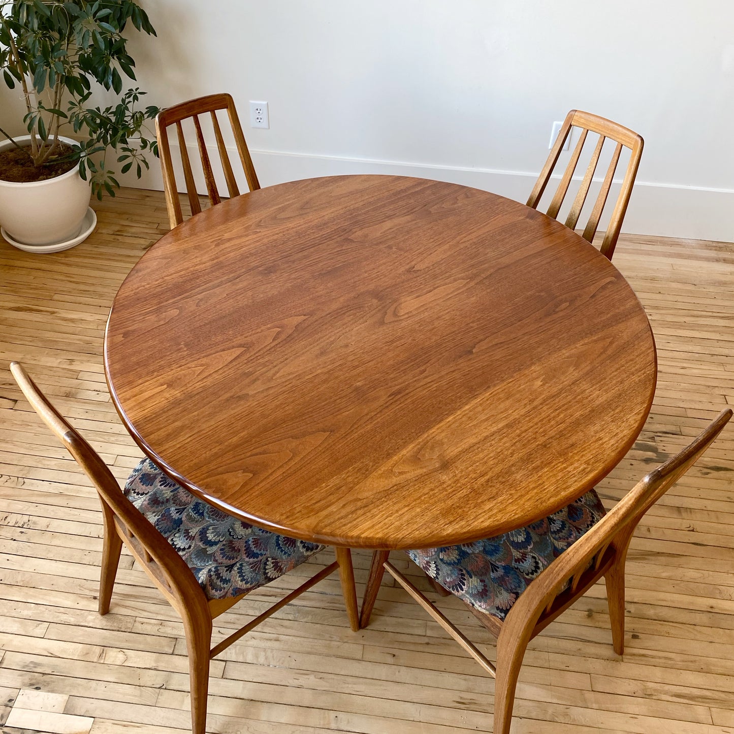 48” Vintage Walnut Dining Table
