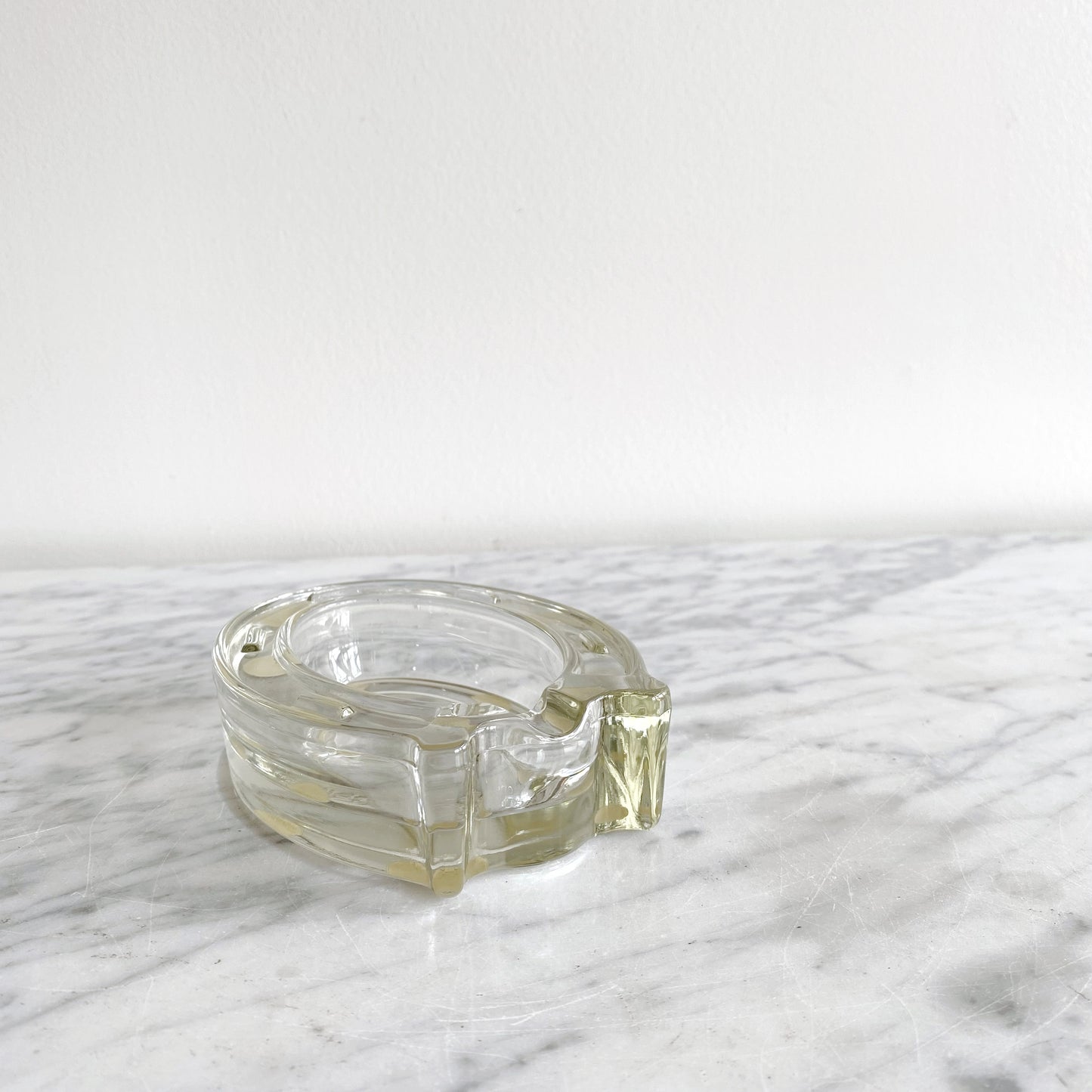 Vintage Horseshoe Glass Ashtray / Dish