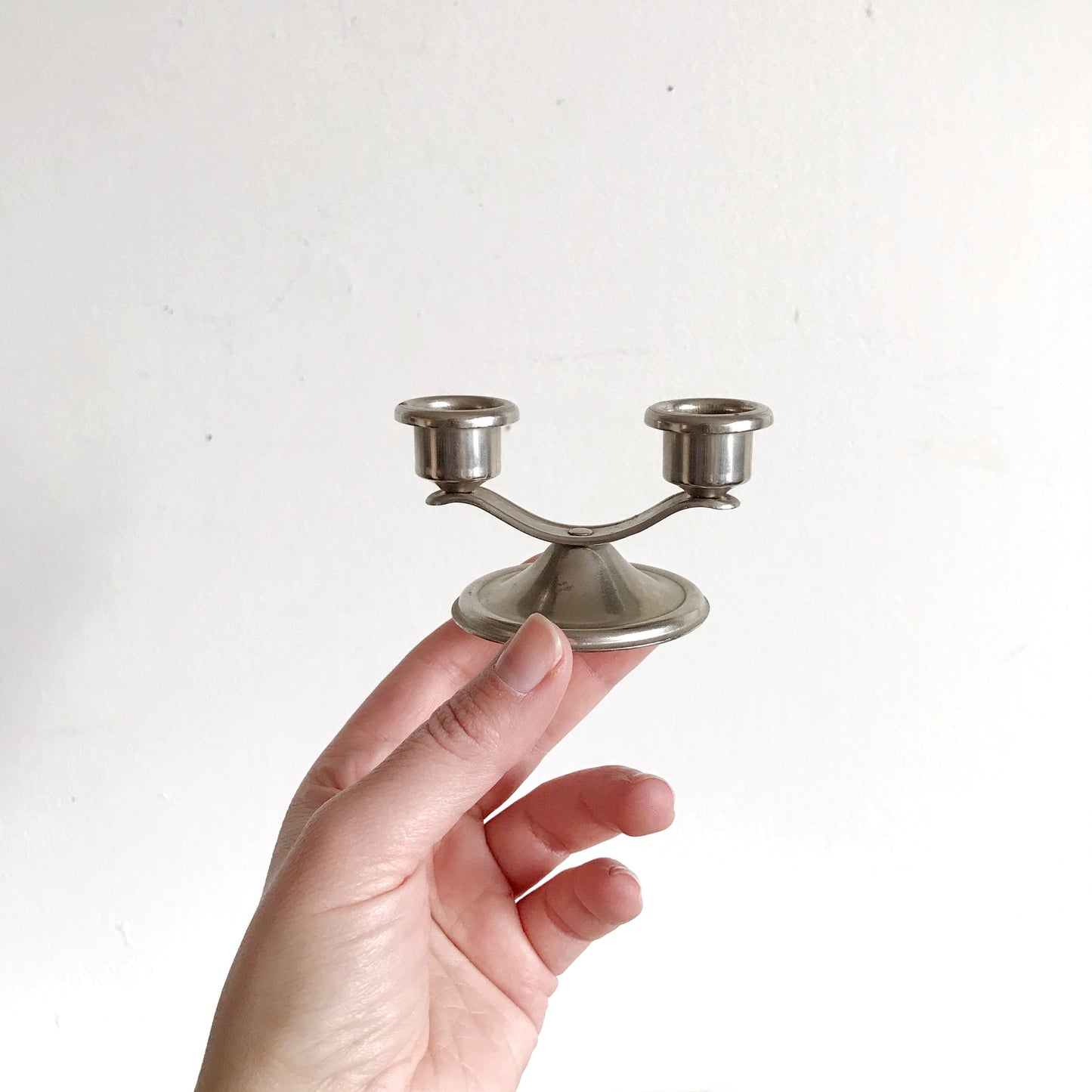 Small Vintage Double Candle Holder