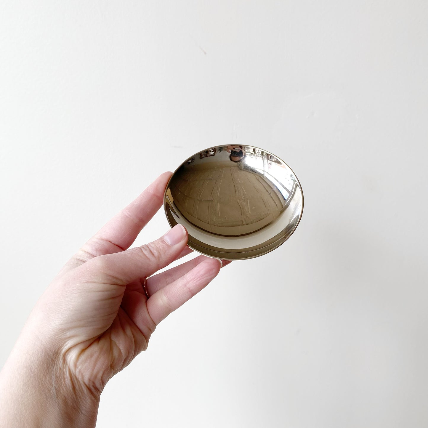 Petite Minimalist Polished Silver Dish