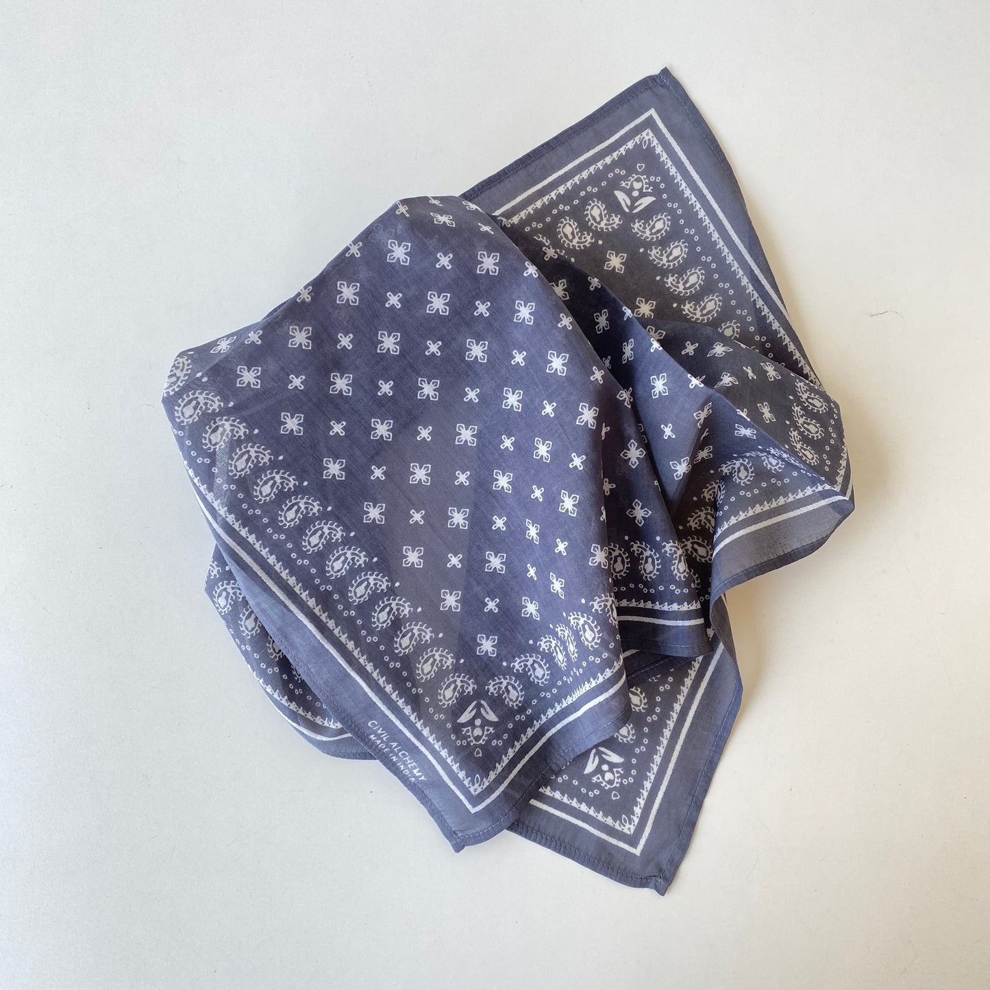 Block Printed Cotton Bandana, Choose Color