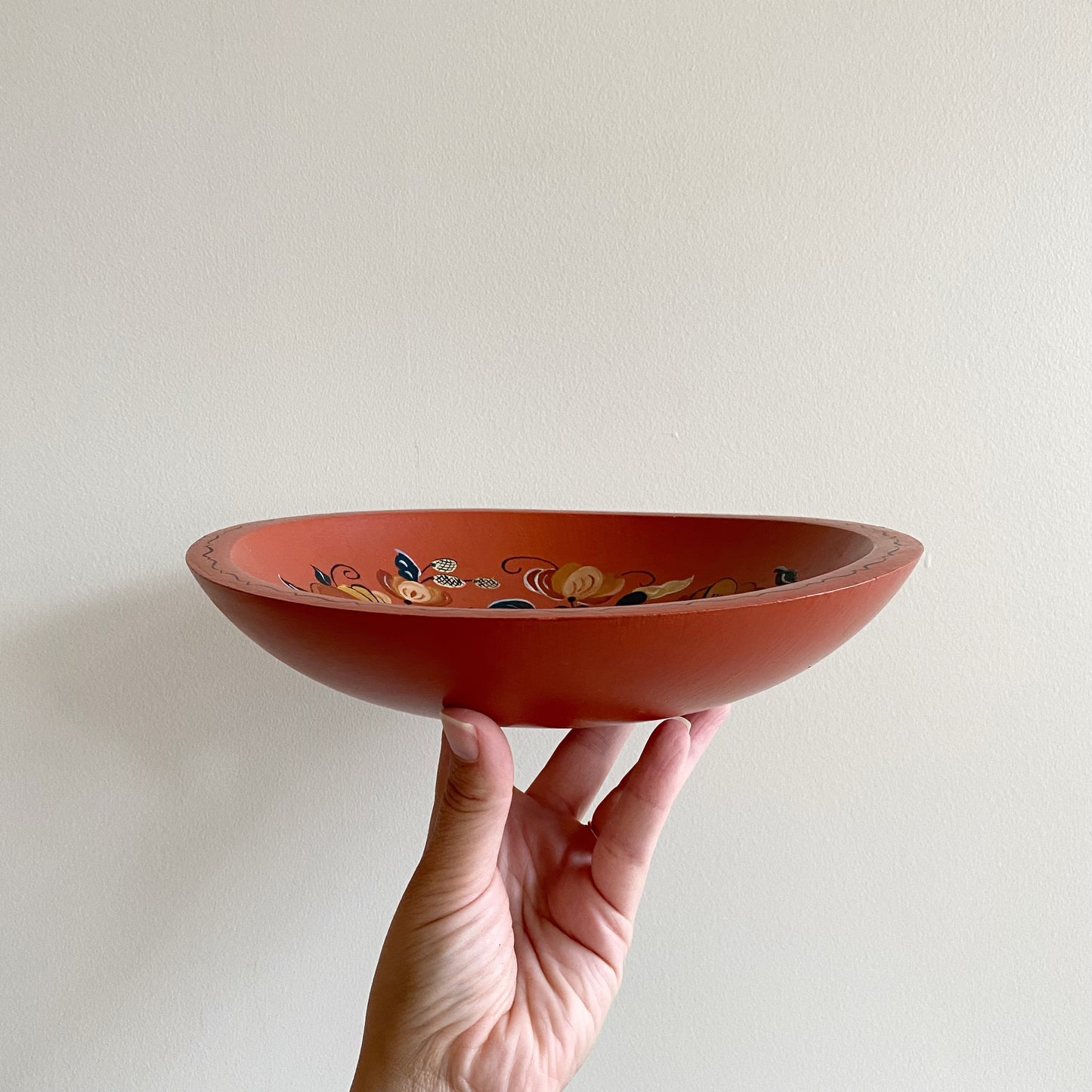 Vintage Scandinavian Rosemaling Bowl