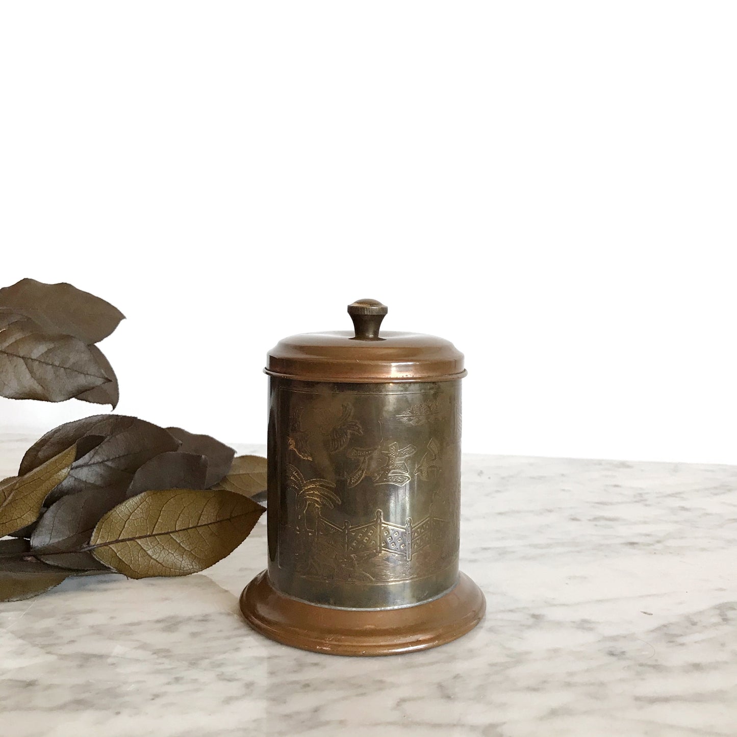Vintage Copper Tea Canister