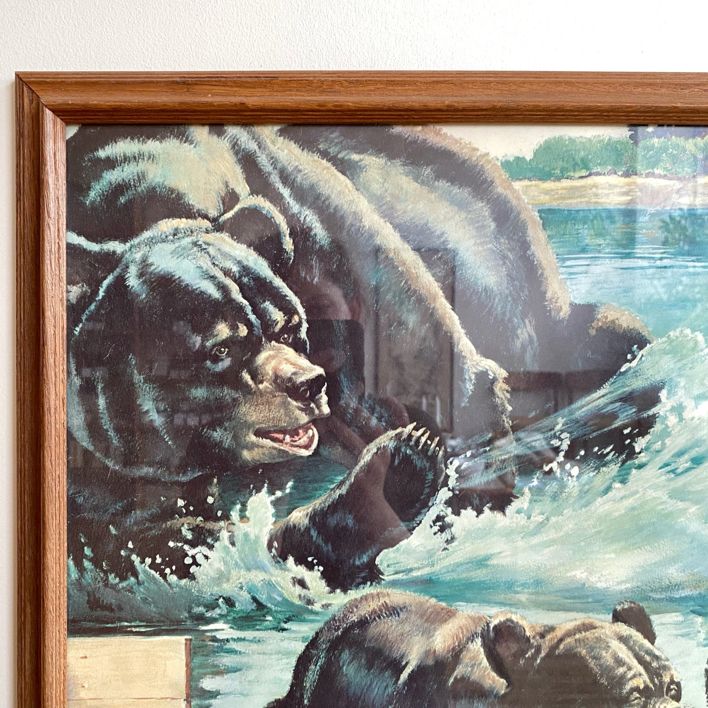 Vintage Mama Bear & Cubs Bear Art Print