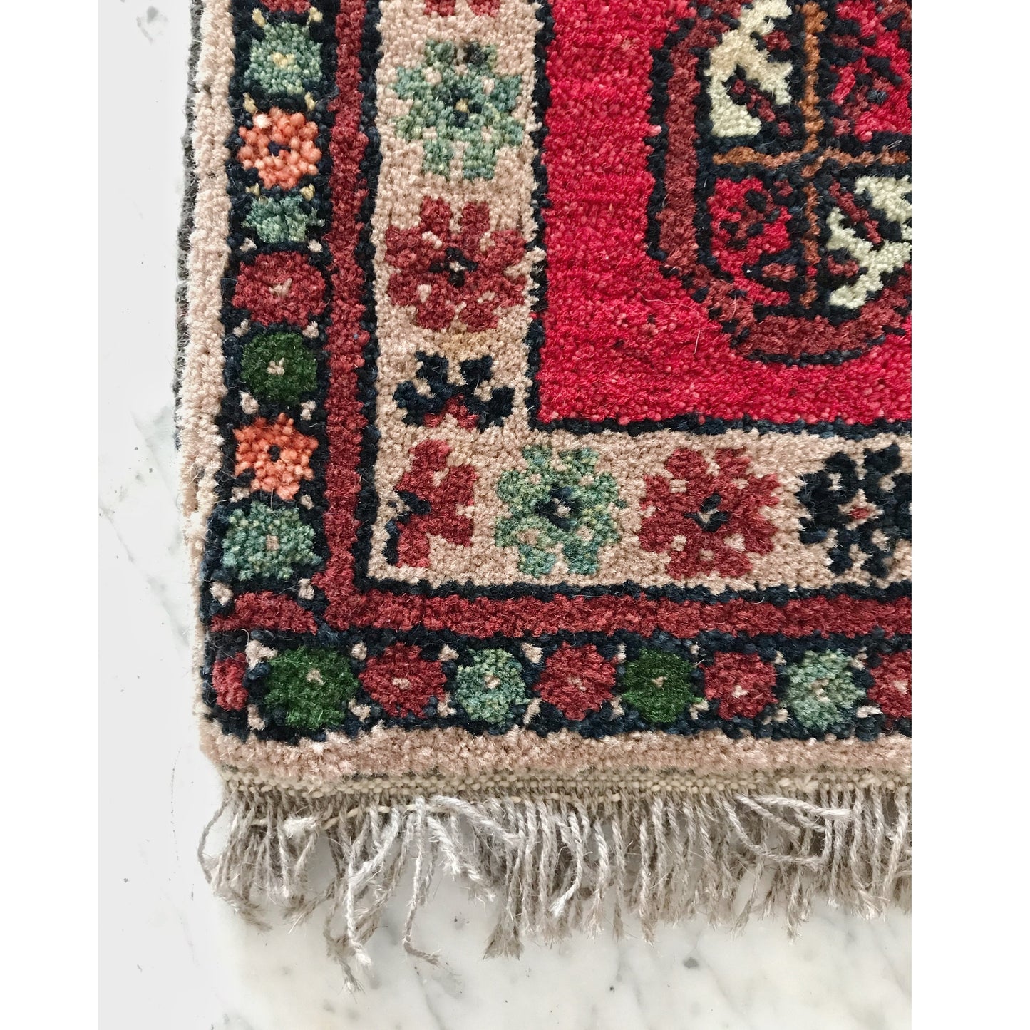 Vintage Wool Rug Sample, “ROMA”