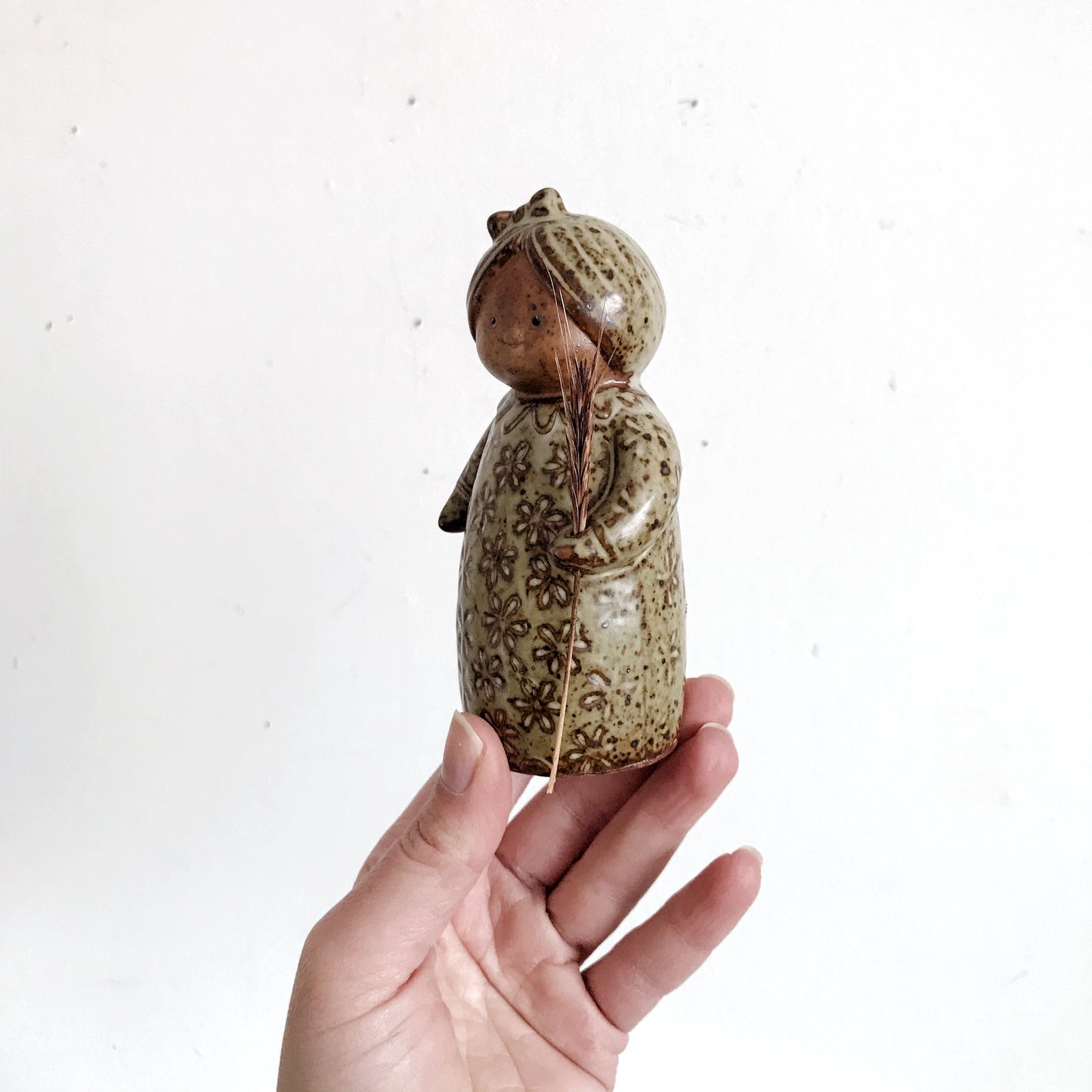 Vintage Ceramic Woman Vase Figure