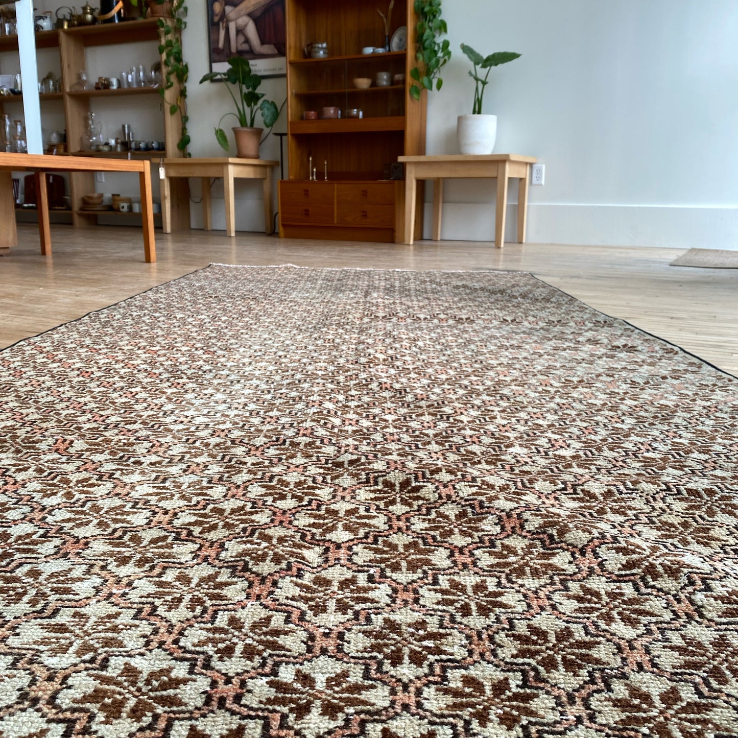 PENNY Vintage Hand-knotted Runner Rug (4’5” x 10’2”)