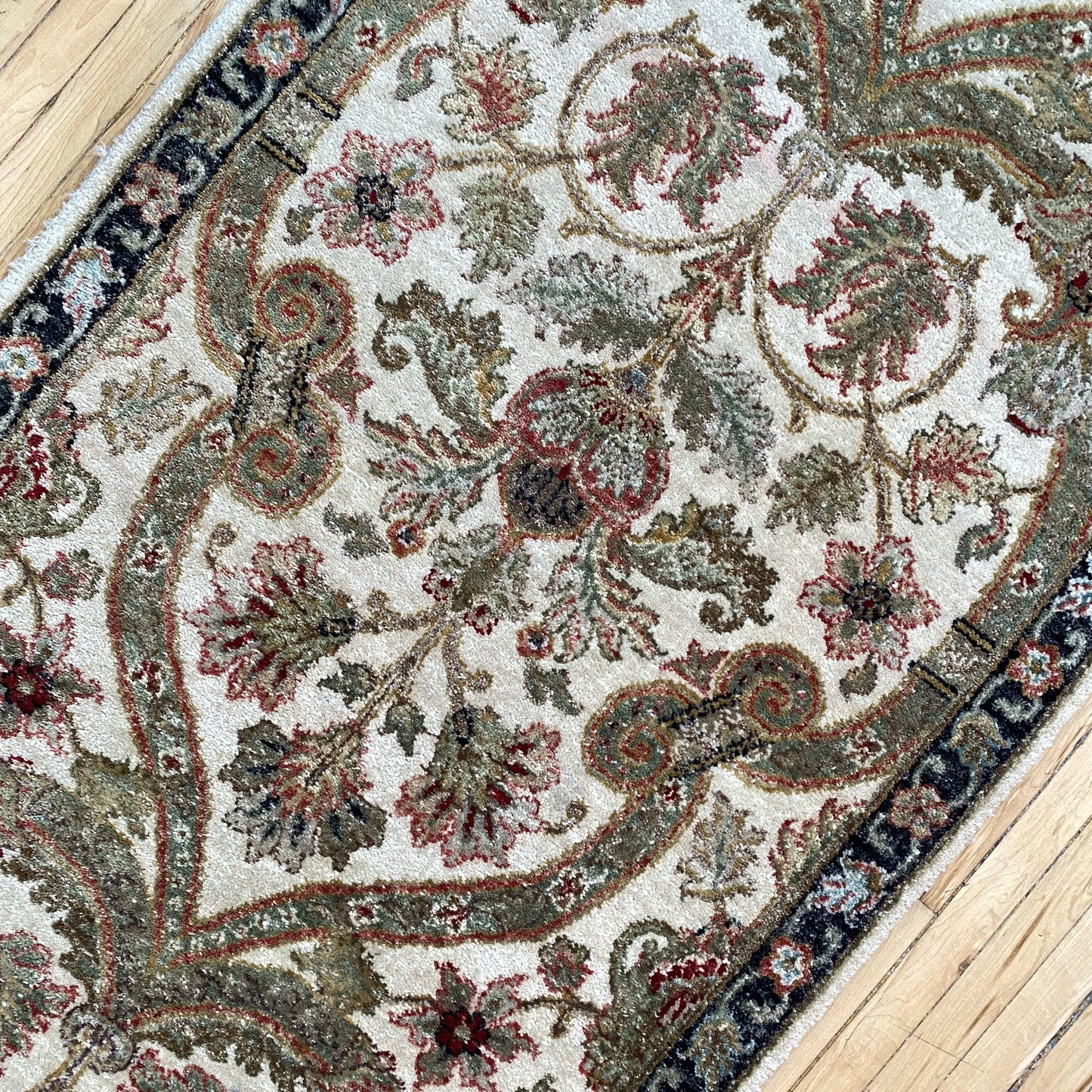 "SAGE" Vintage Hand-Knotted Runner (2'6" x 22')