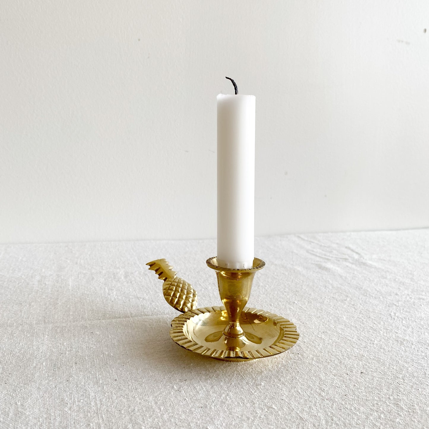 Vintage Brass Pineapple Candle Holder