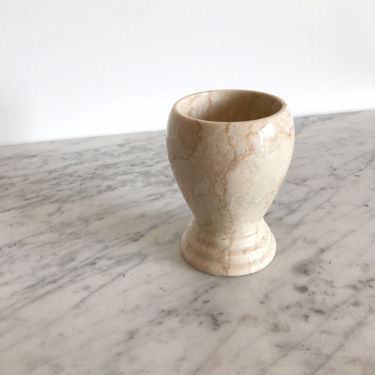 Simple Footed Stone Vase, 5"
