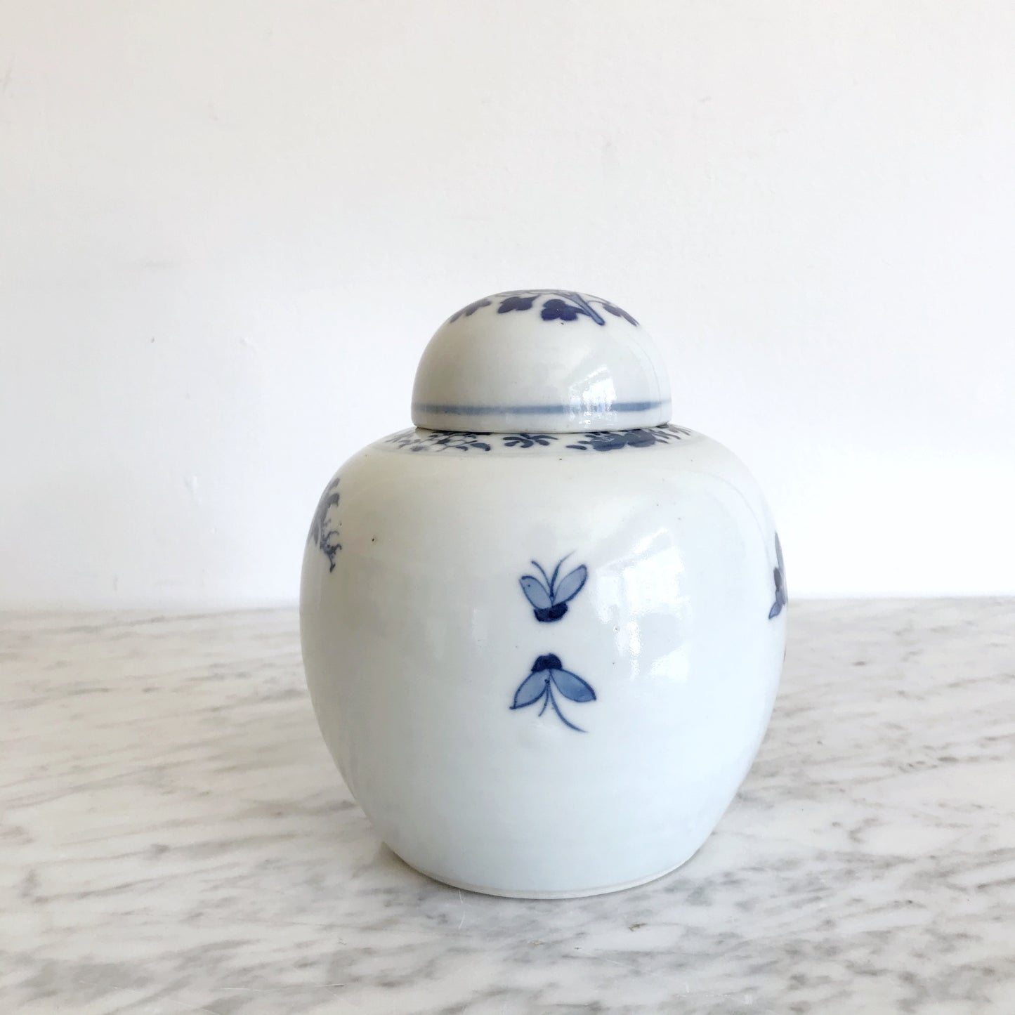 Vintage Porcelain Ginger Jar with Lid