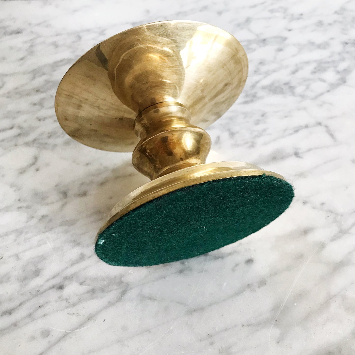 Large Brass Pillar Candle Holder