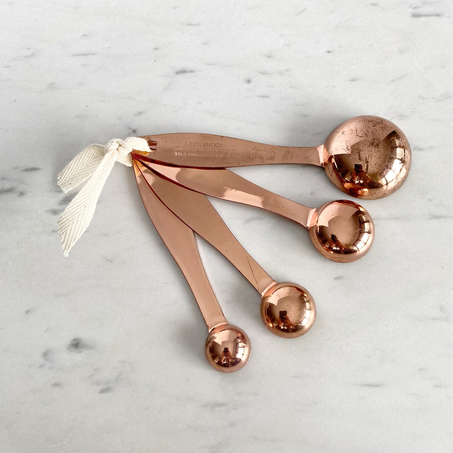 Found Copper-plated Measuring Spoons
