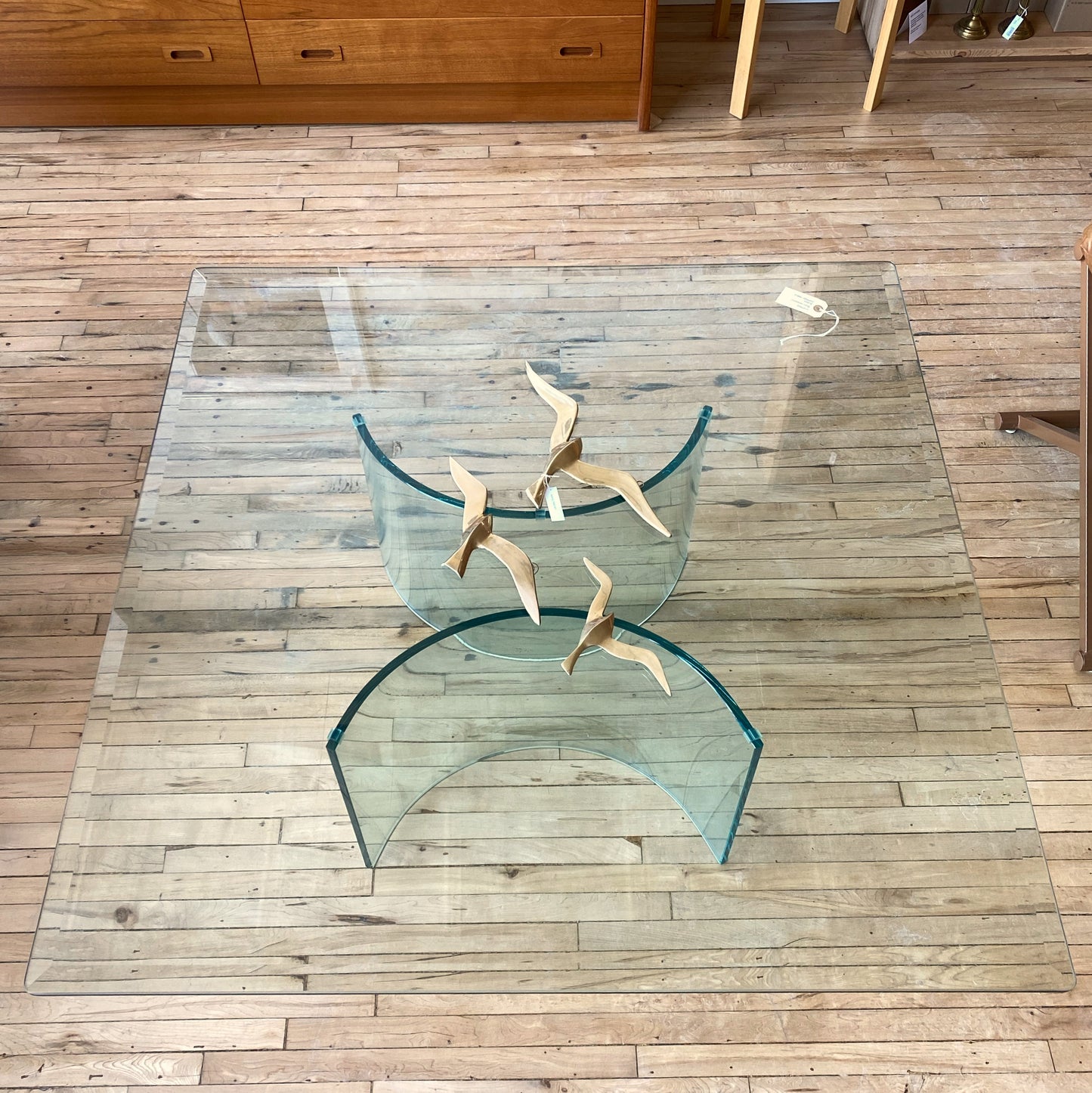 Vintage Post-Modern Glass Coffee Table