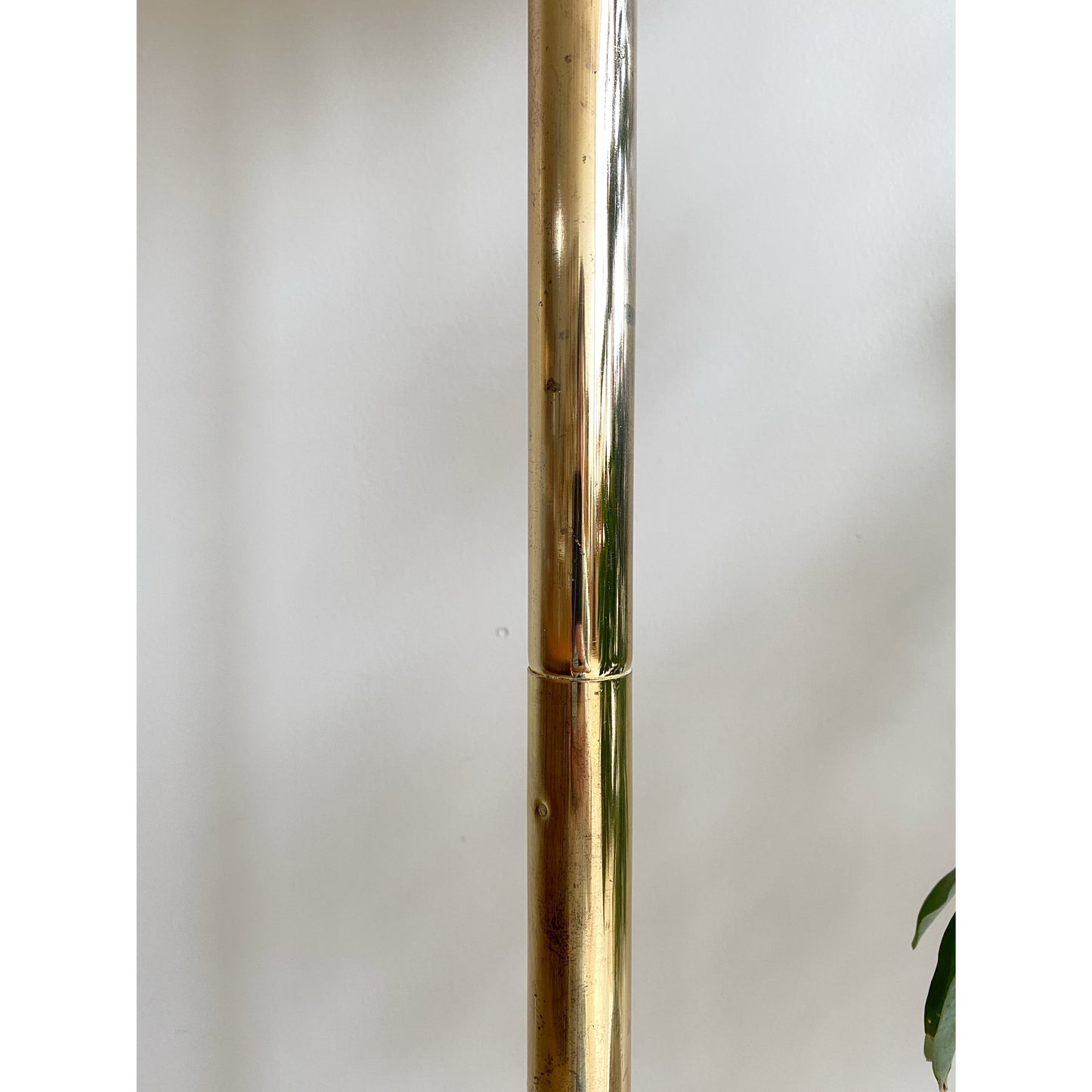 Vintage Brass Floor Lamp with Shade