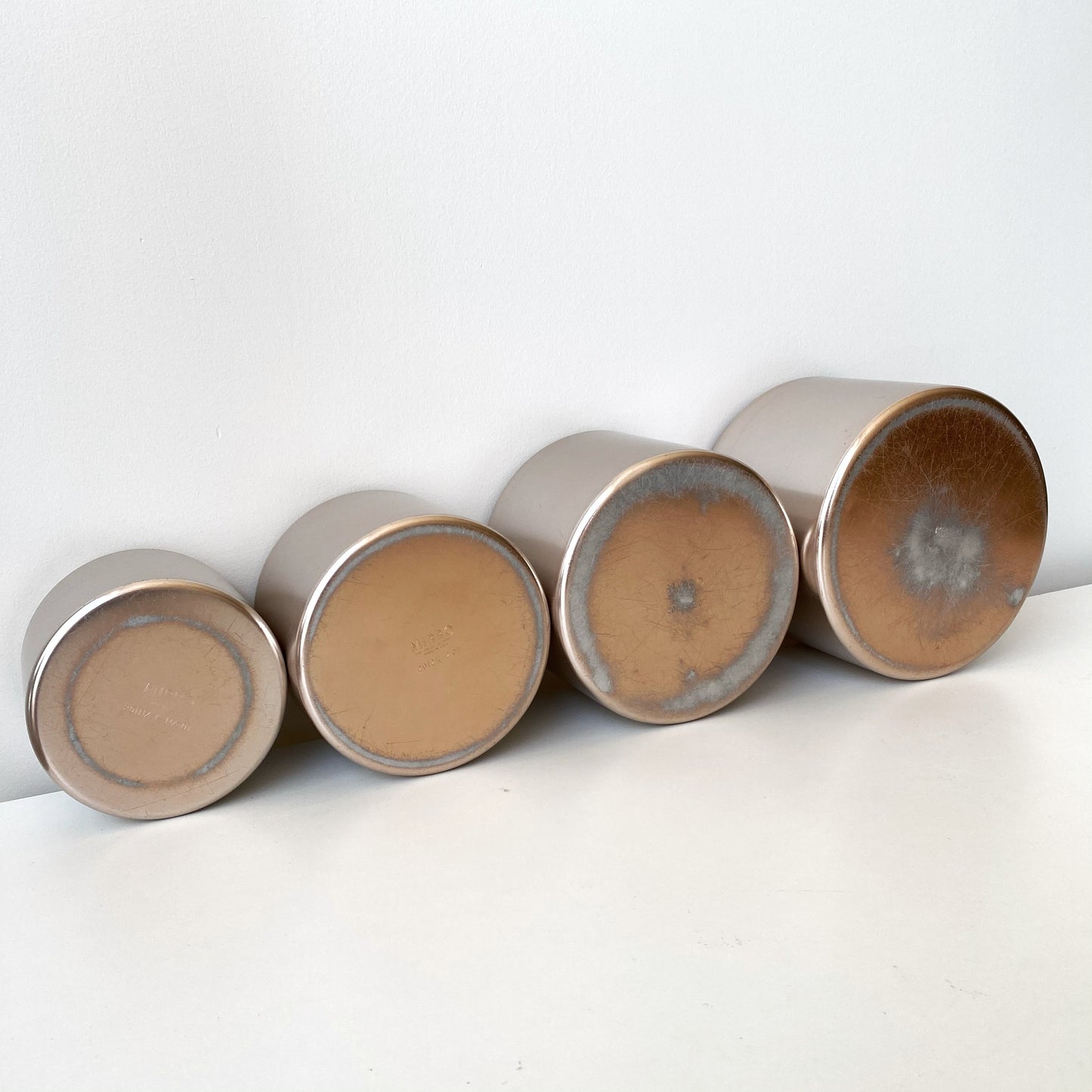 Set of Vintage 1950's Aluminum Kitchen Canister Set