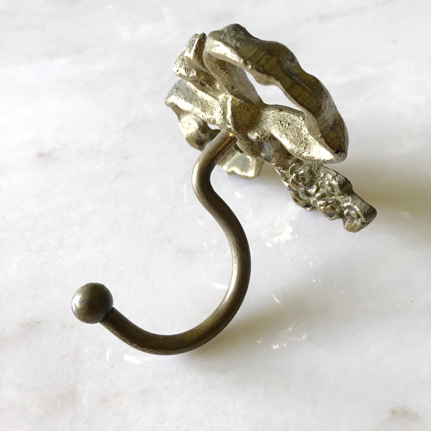 Vintage Brass Bow Wall Hook
