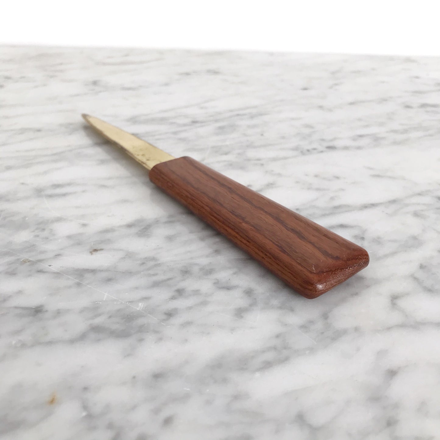 Vintage Teak + Gold Letter Opener