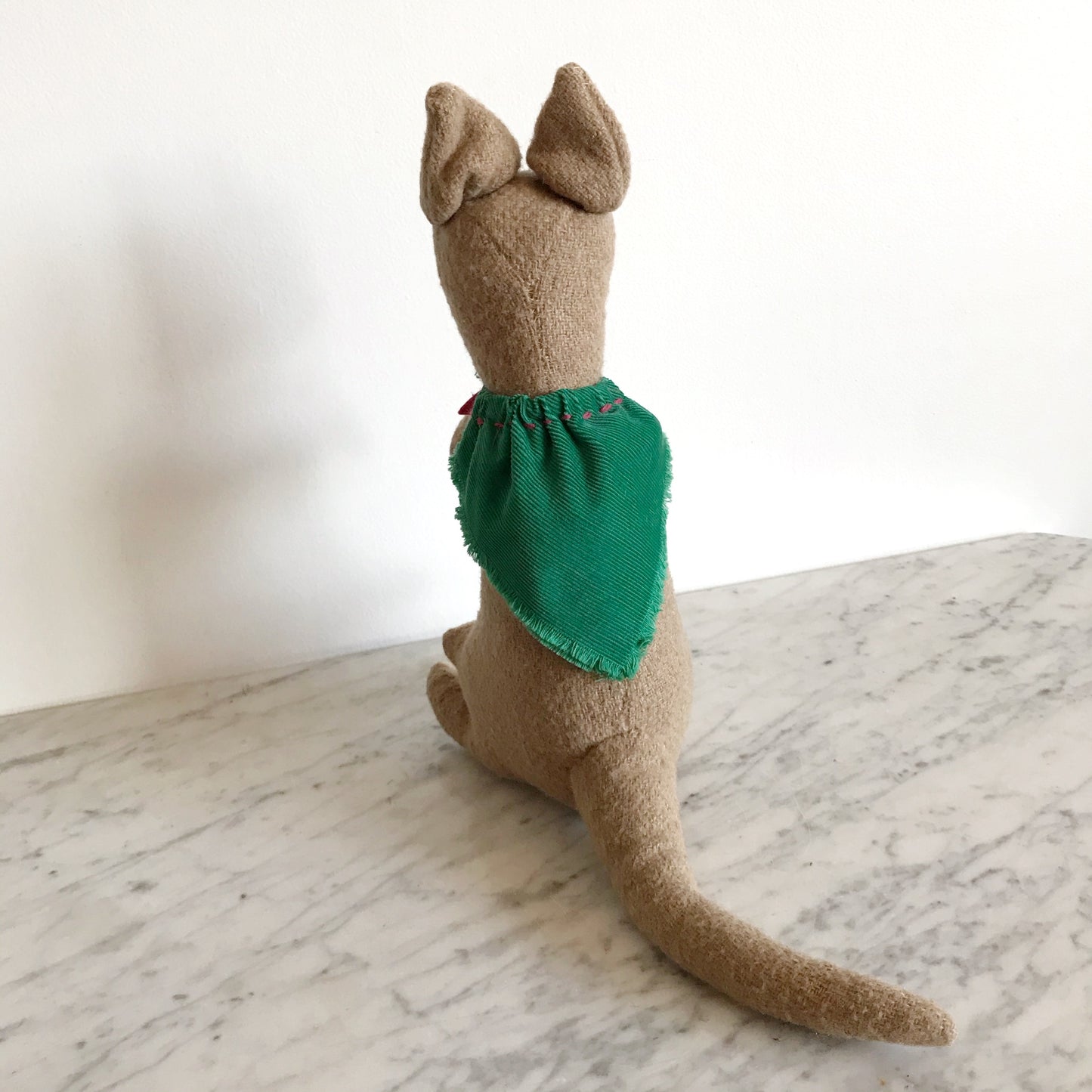 Handmade Wool Kangaroo Toy / Soft Sculpture