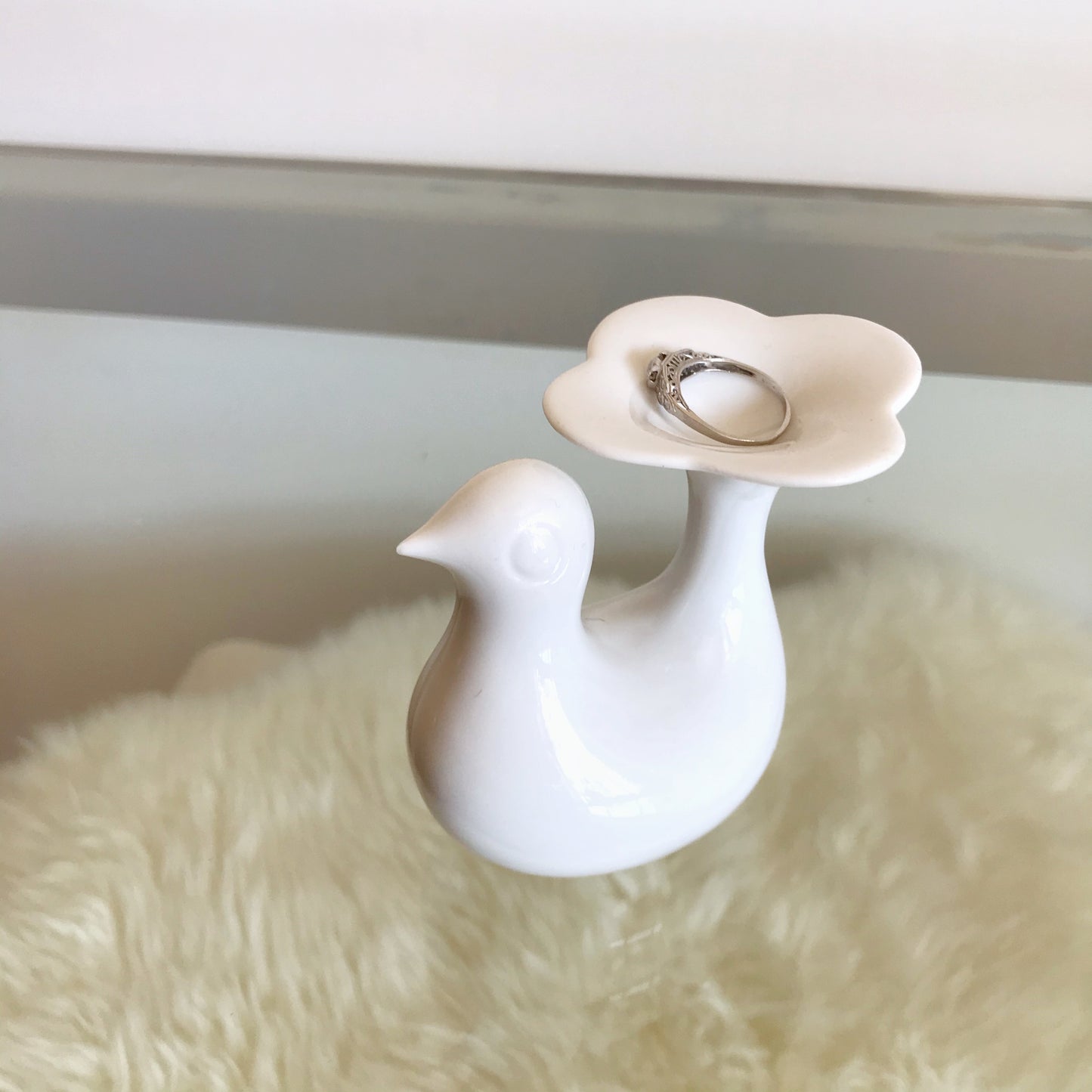 Vintage Minimalist Porcelain Bird, Germany