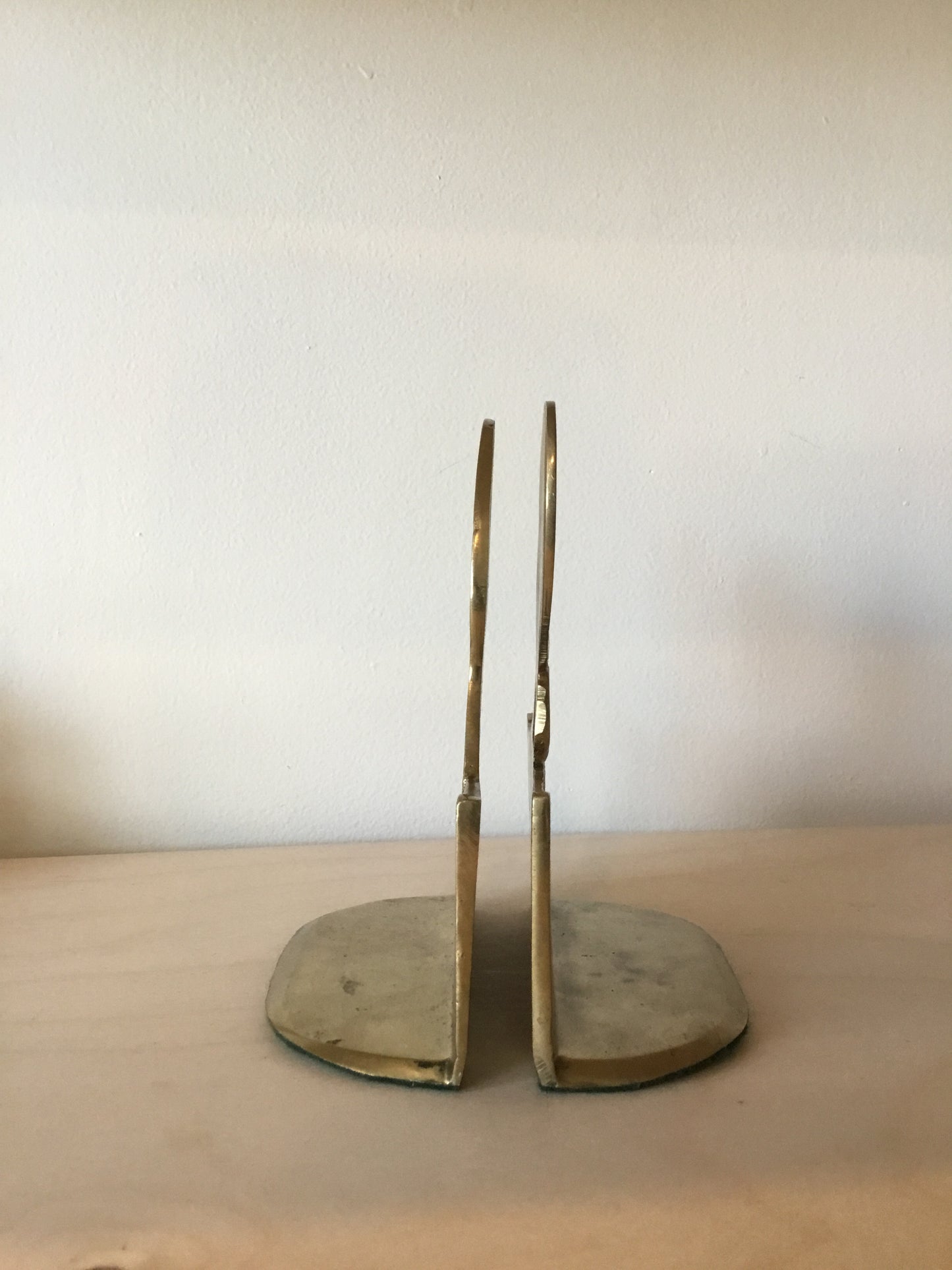 Pair of Vintage Brass Tennis Racquet Bookends