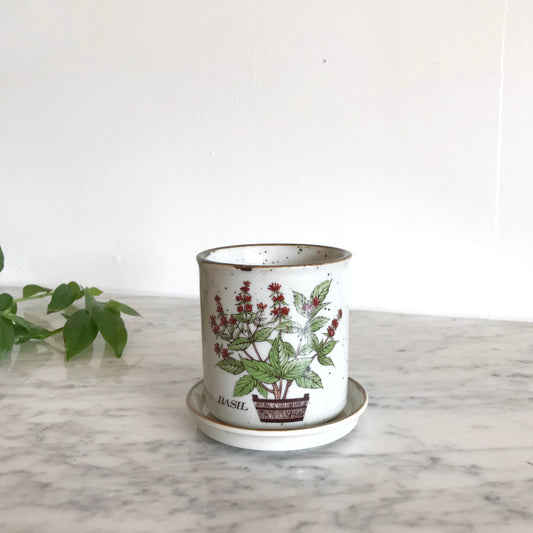 Vintage Ceramic  “Basil” Planter, Japan