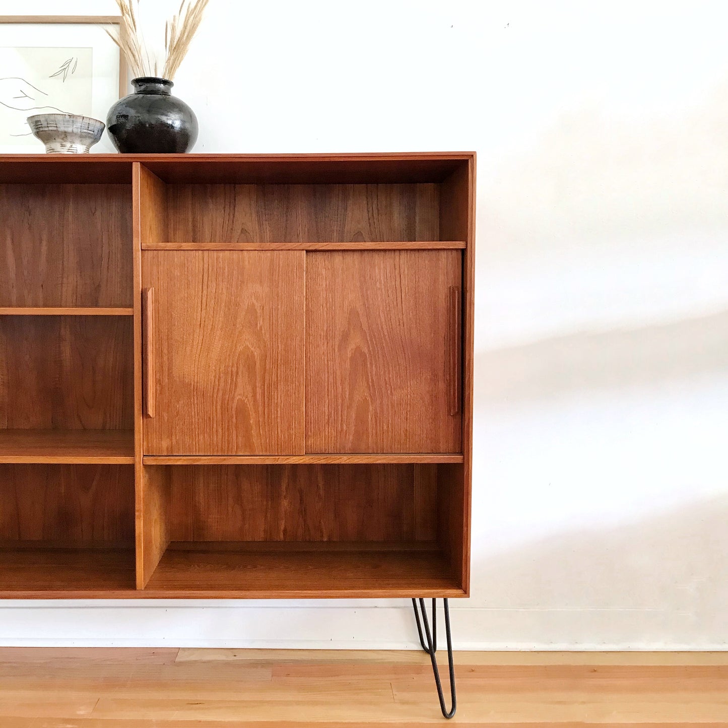 Large Mid-Century Danish Modern Shelving Unit