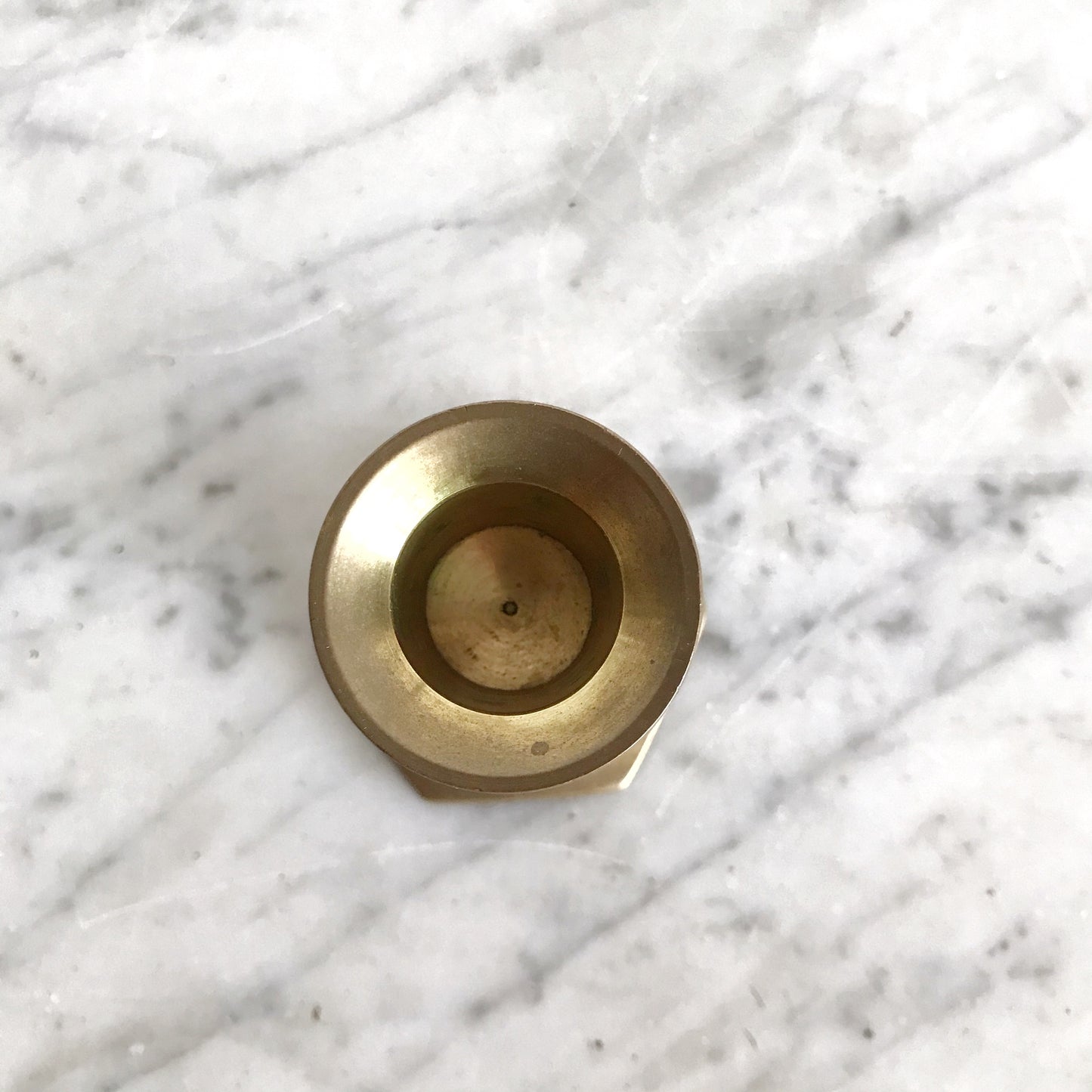 Small Vintage Brass Candle Holder