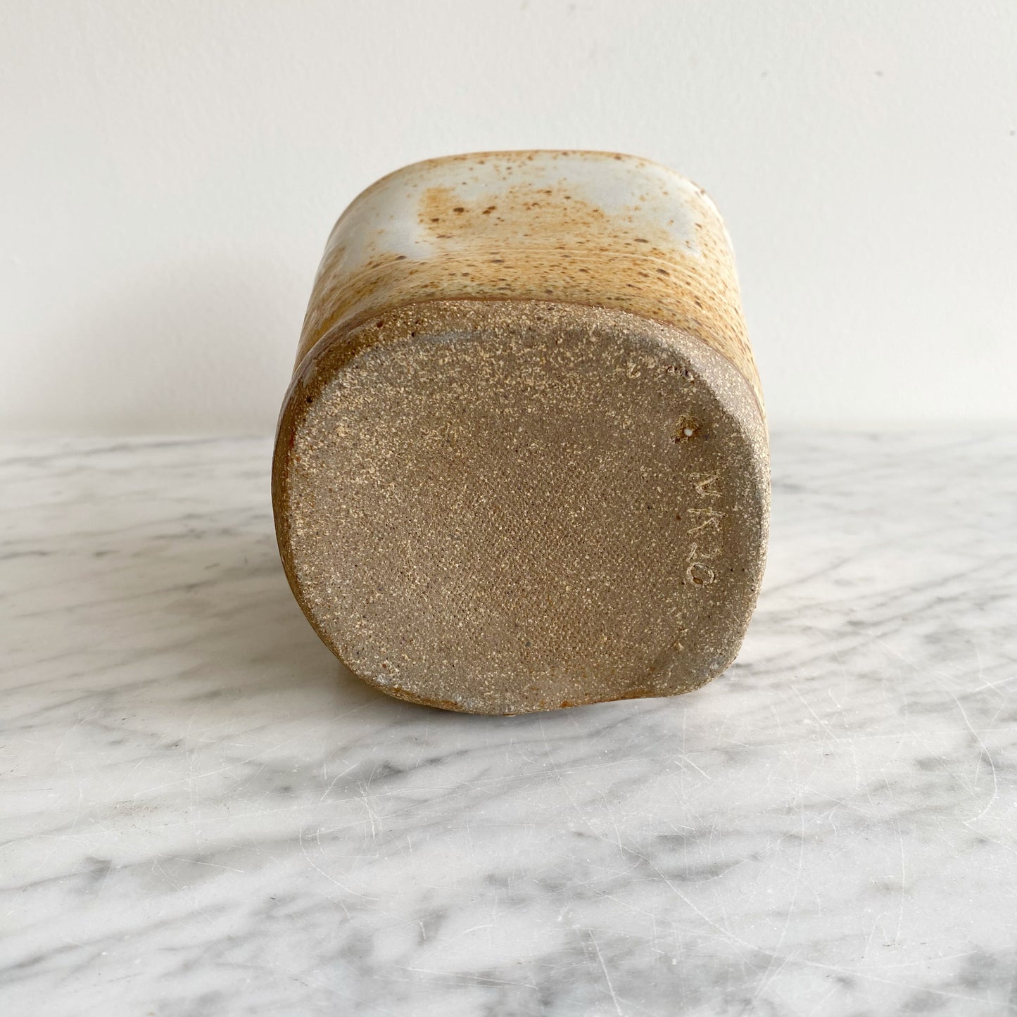 Vintage Speckled Pottery Vessel