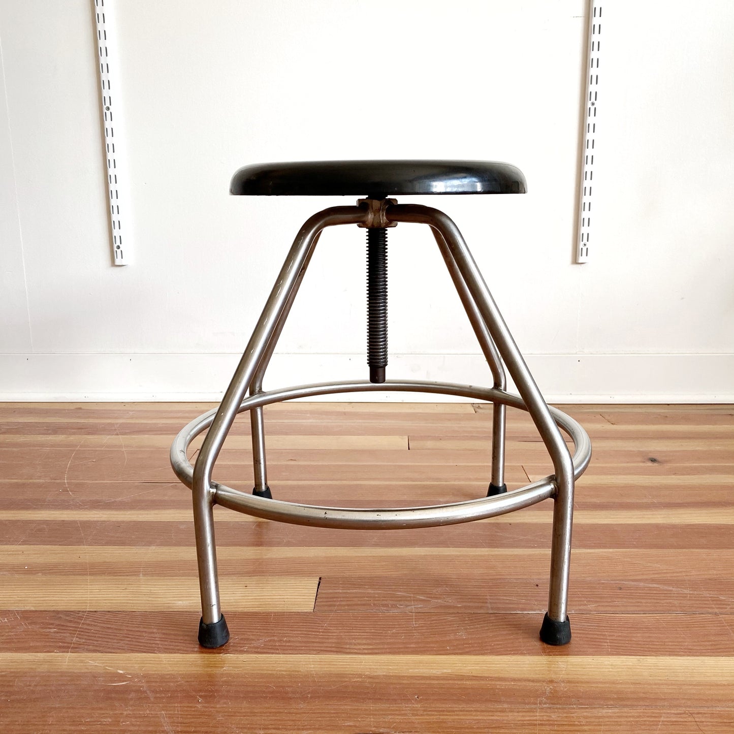 Vintage Industrial Stool, Adjustable Height