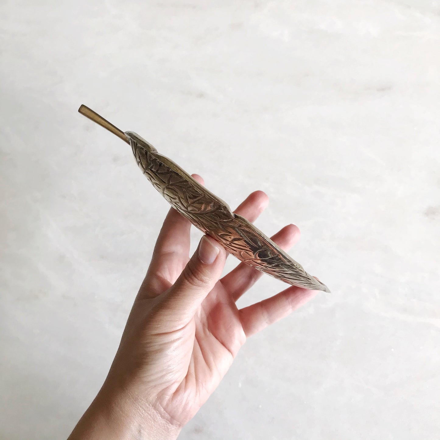 Vintage Brass Leaf Dish / Tray