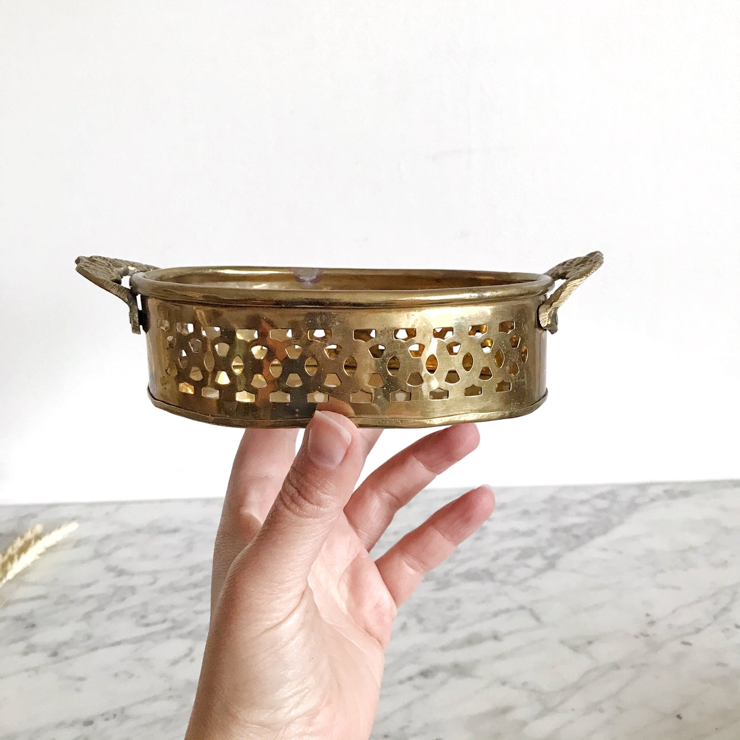 Small Vintage Brass Organizer