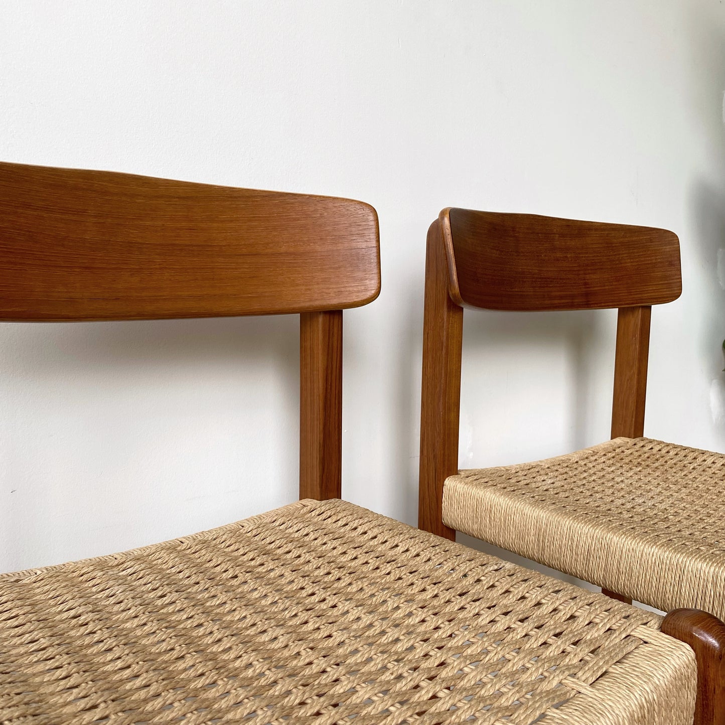 Pair of Vintage MCM Teak Barstools