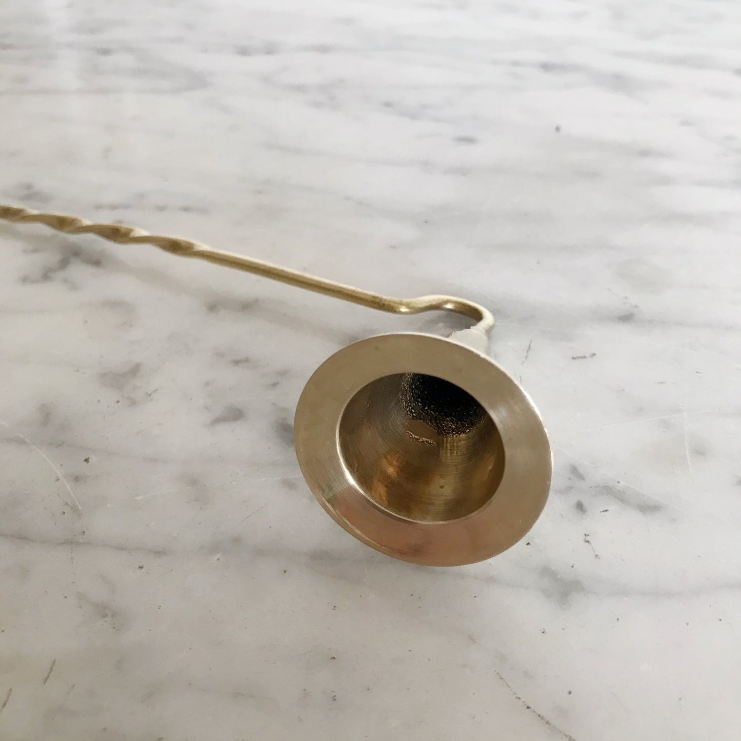 Vintage Brass Candle Snuffer, Triangular