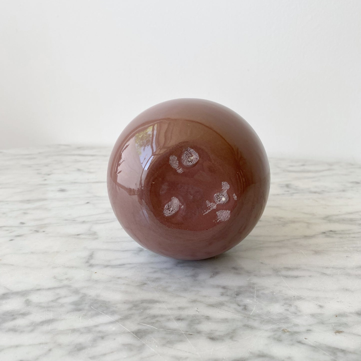 Vintage Mauve Ceramic Bud Vase, 9”