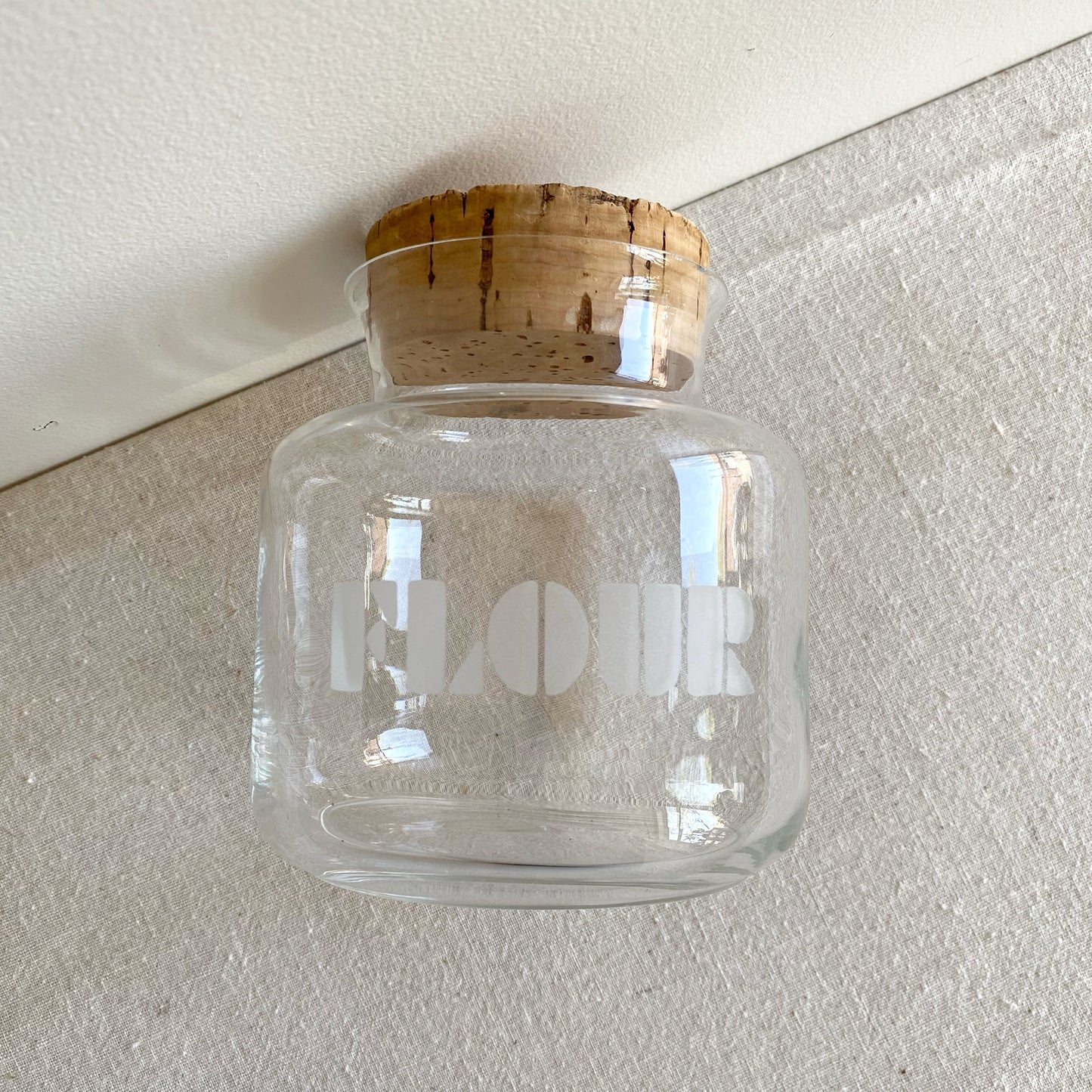 Vintage Glass Flour Canister