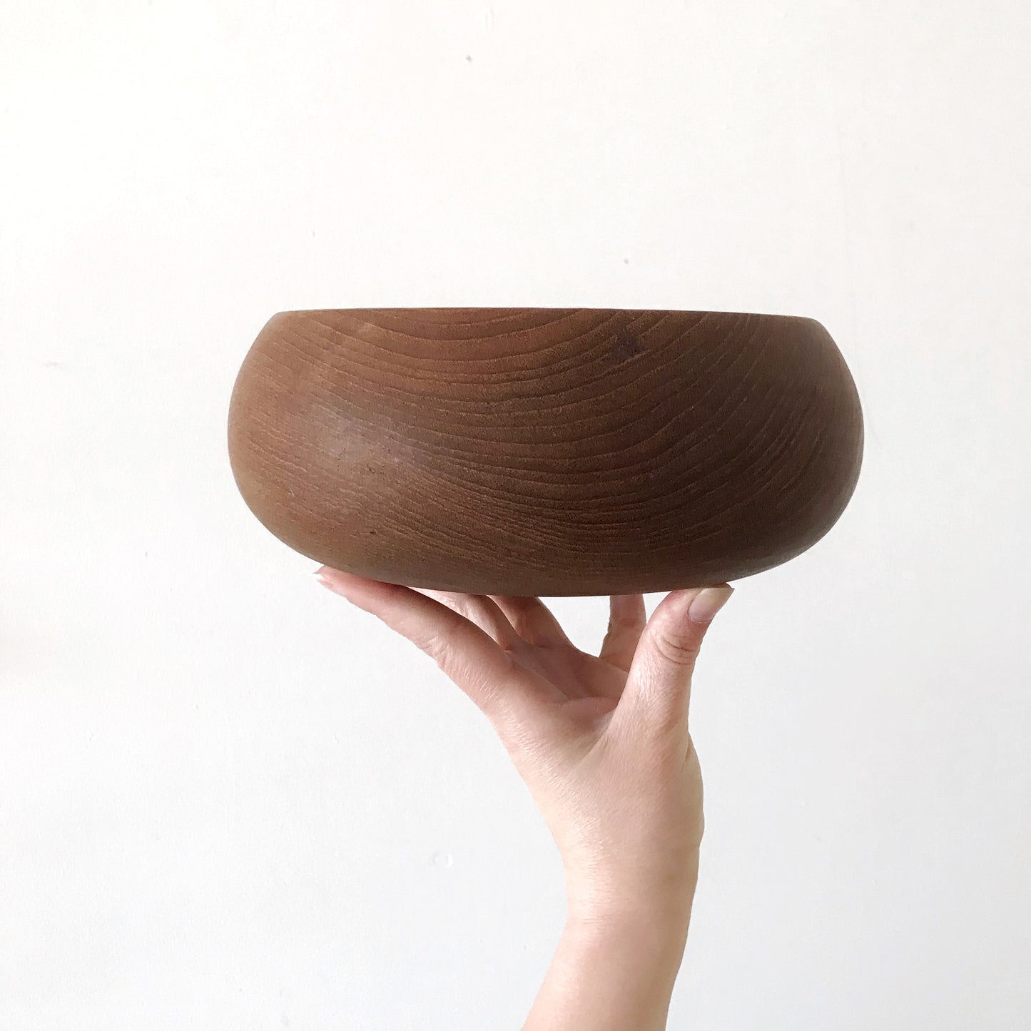 MCM Turned Wood Serving Bowl