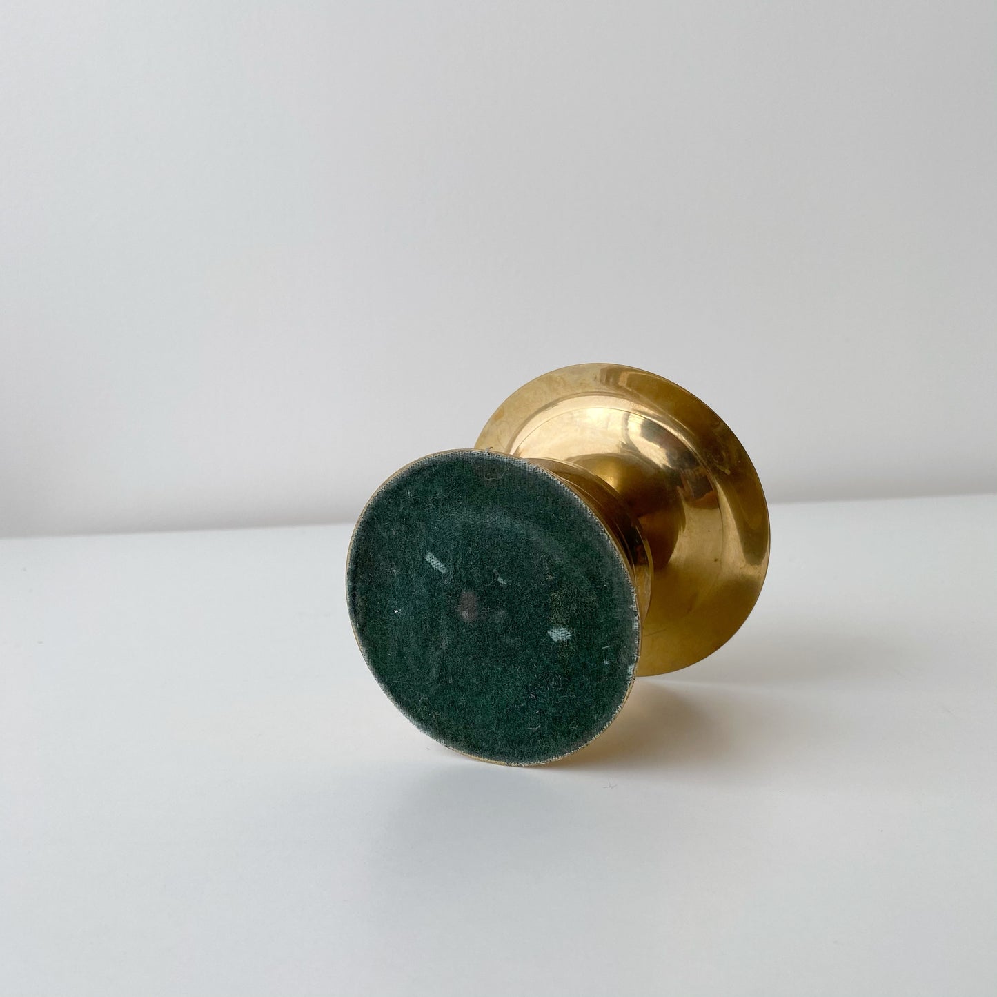 Vintage Brass Pillar Candle Holder