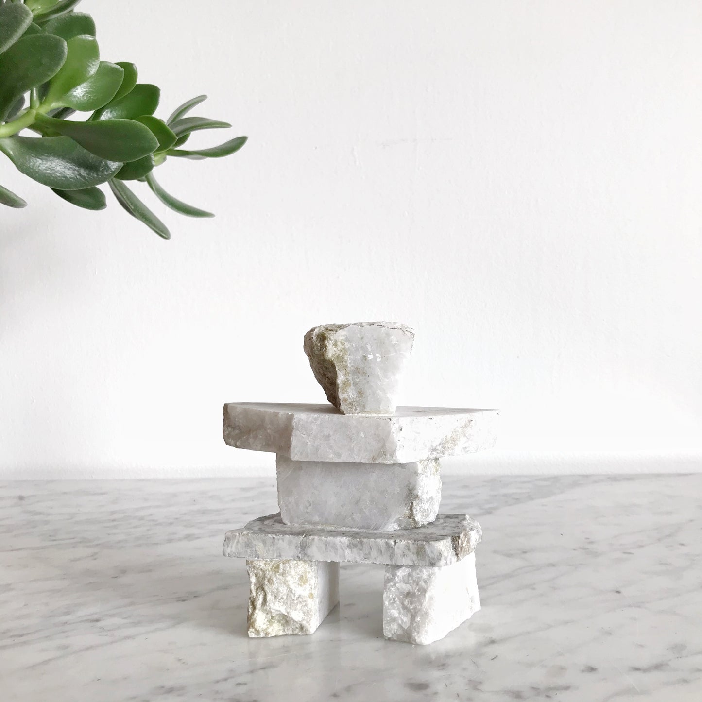 Granite Inukshuk Statue/Bookend, Canada