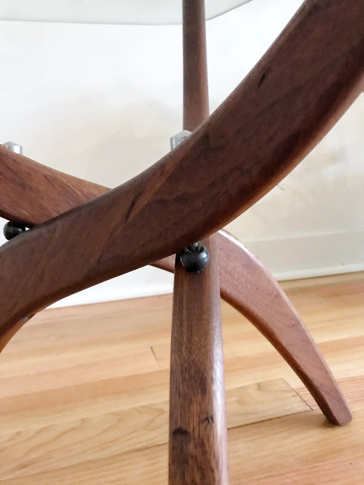 Walnut + Glass Side Table by Forest Wilson