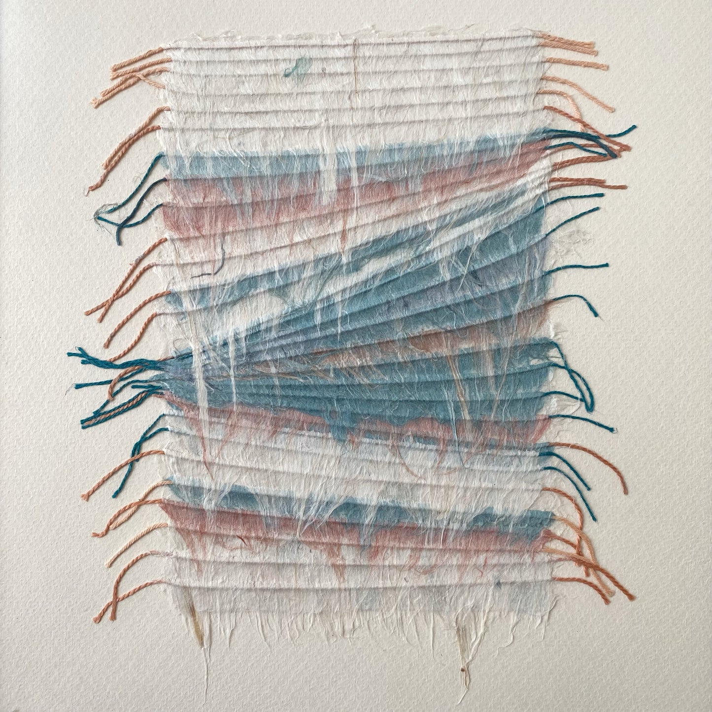 Vintage Framed Fiber Art Piece, 11 x 14