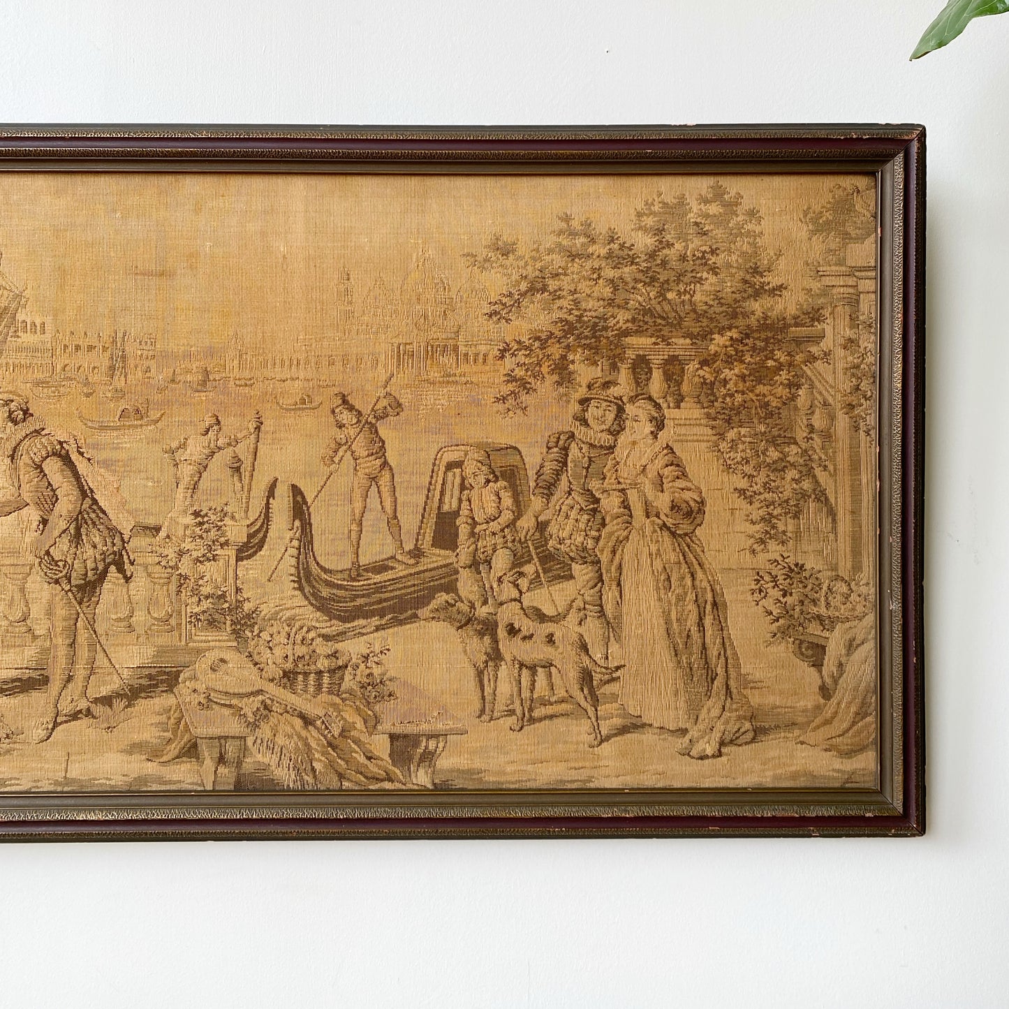 Framed Antique French Tapestry (21.5" x 10")