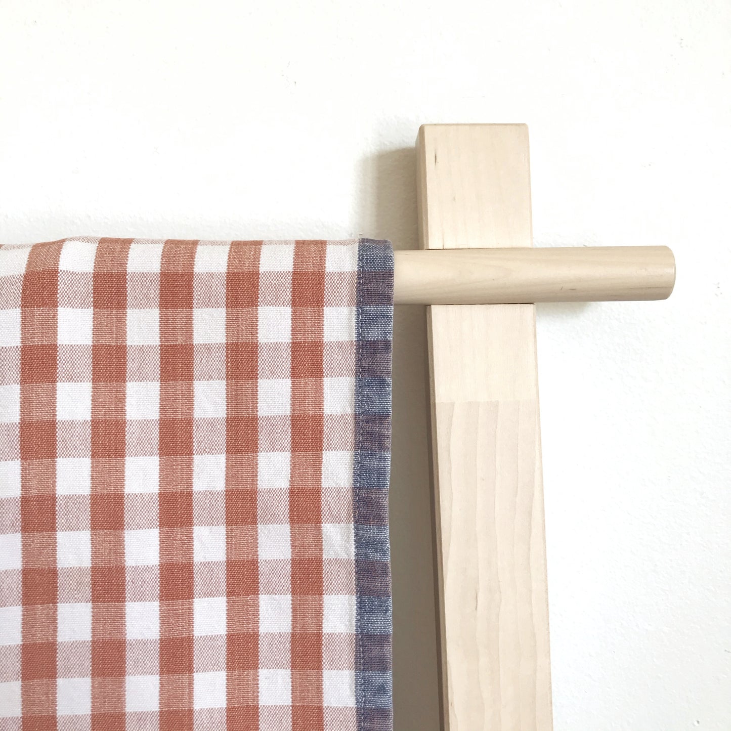 Cotton Tablecloth, Rust + White Check