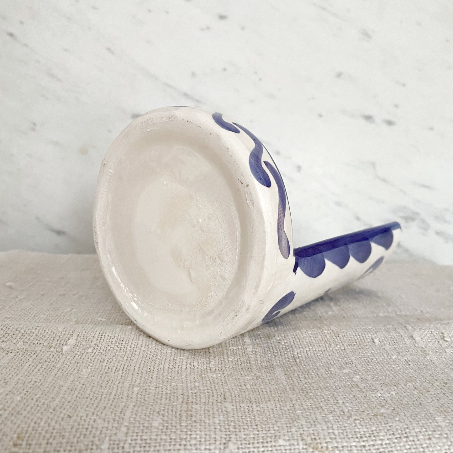 Vintage Hand-painted Ceramic Candle Sconce
